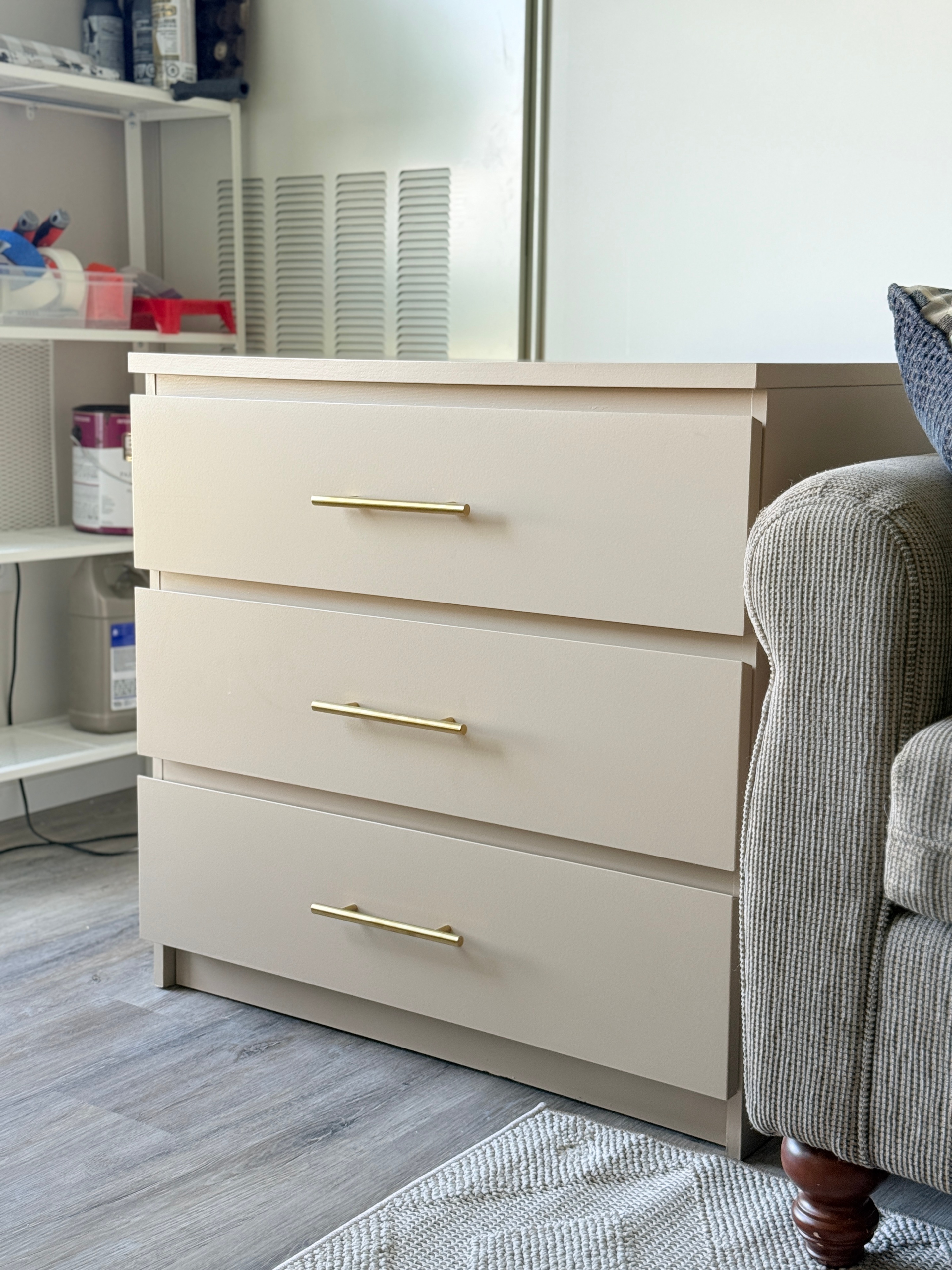 Remade Beige Dresser with Golden handles - photo 5