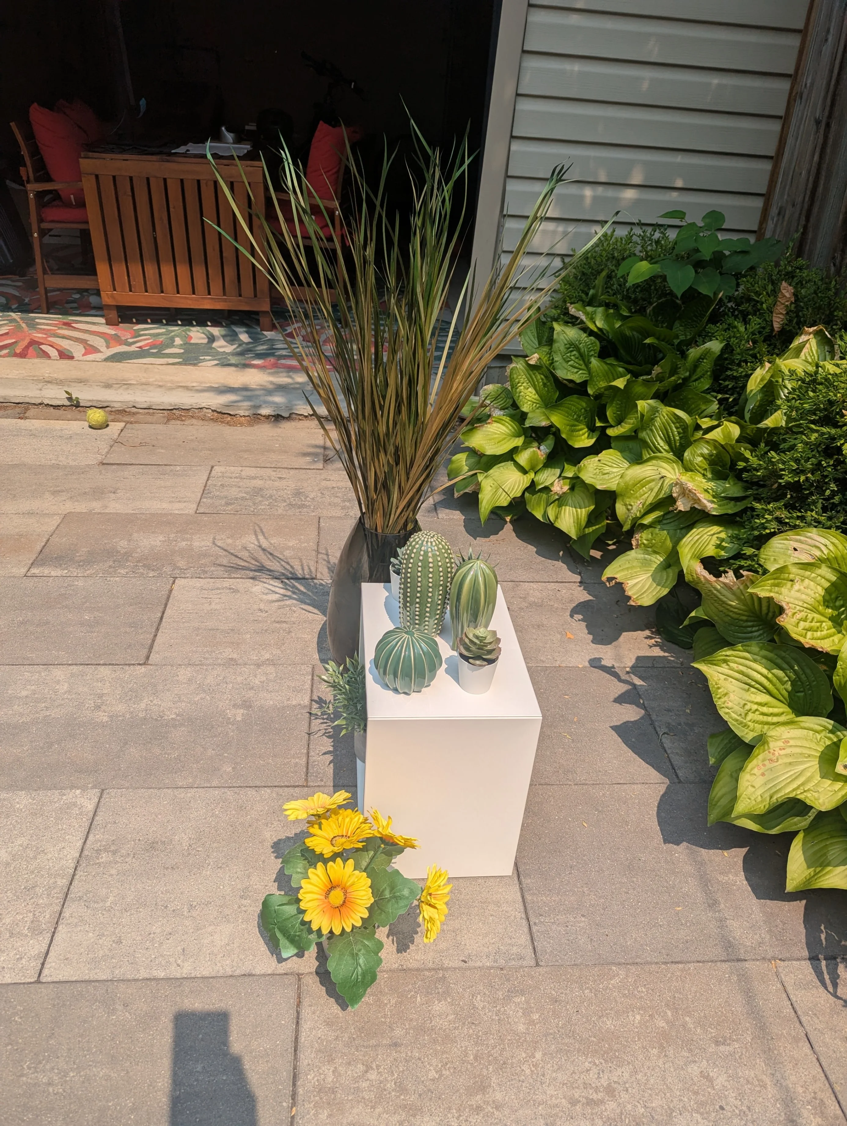 Large Lot of Home Decor Items - Faux Plants + Cube image indicator(4)