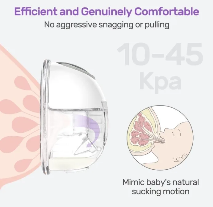 Nuliie wearable Breast Pump S32, Electric 2 Modes 9 Levels image indicator(2)