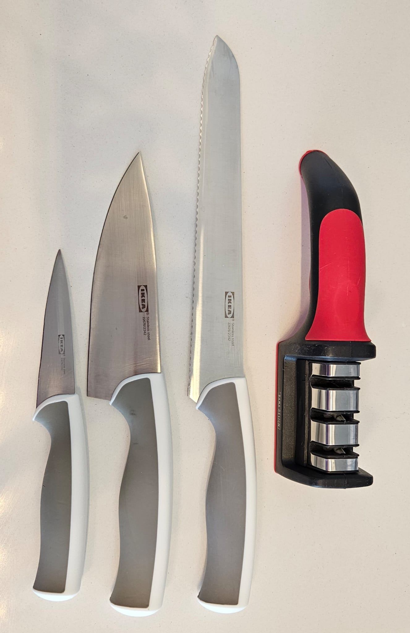 Knife Set + Knife Sharpeners (Pickup August 30)