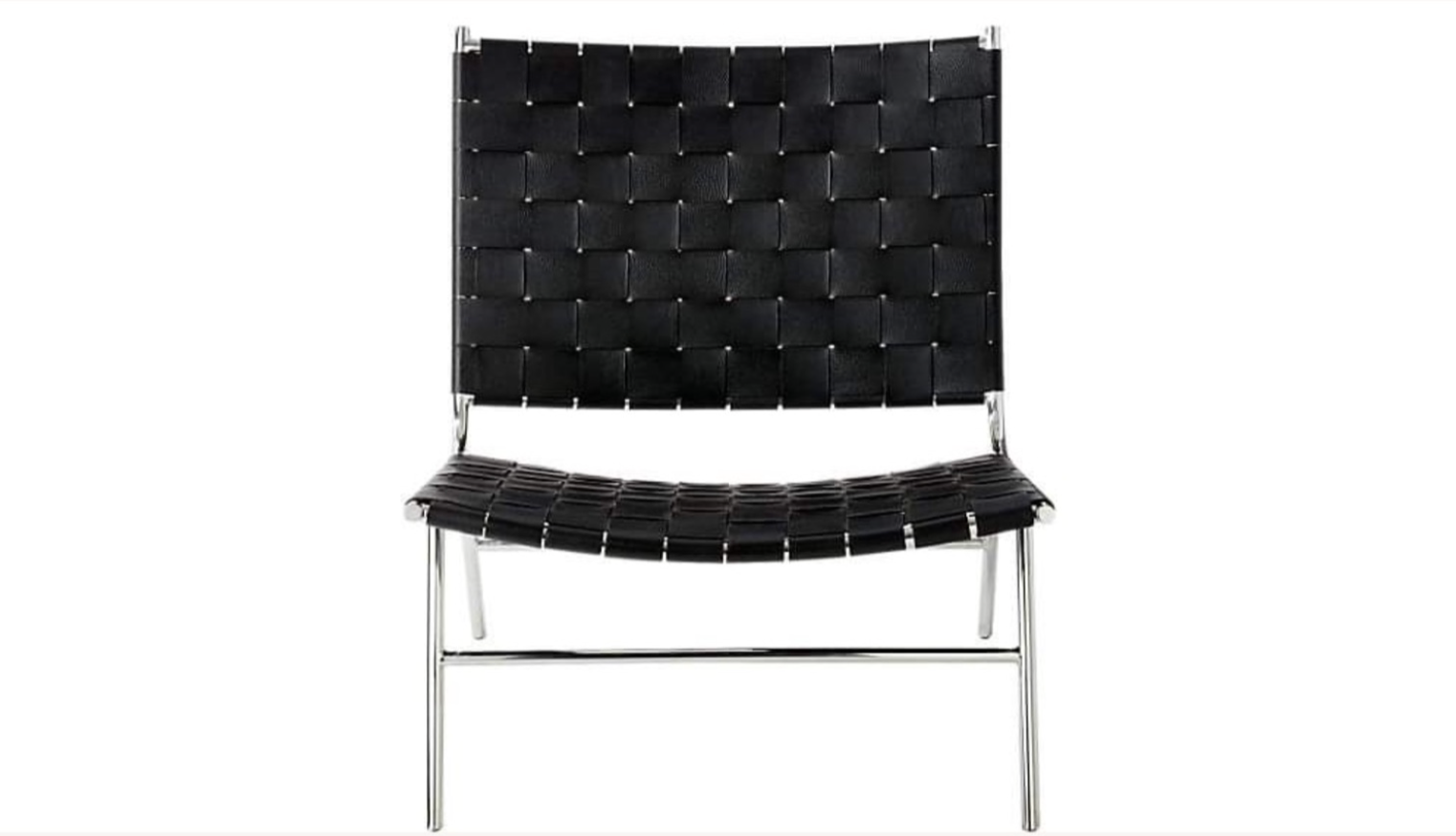 Weave Black Leather Chair from CB2