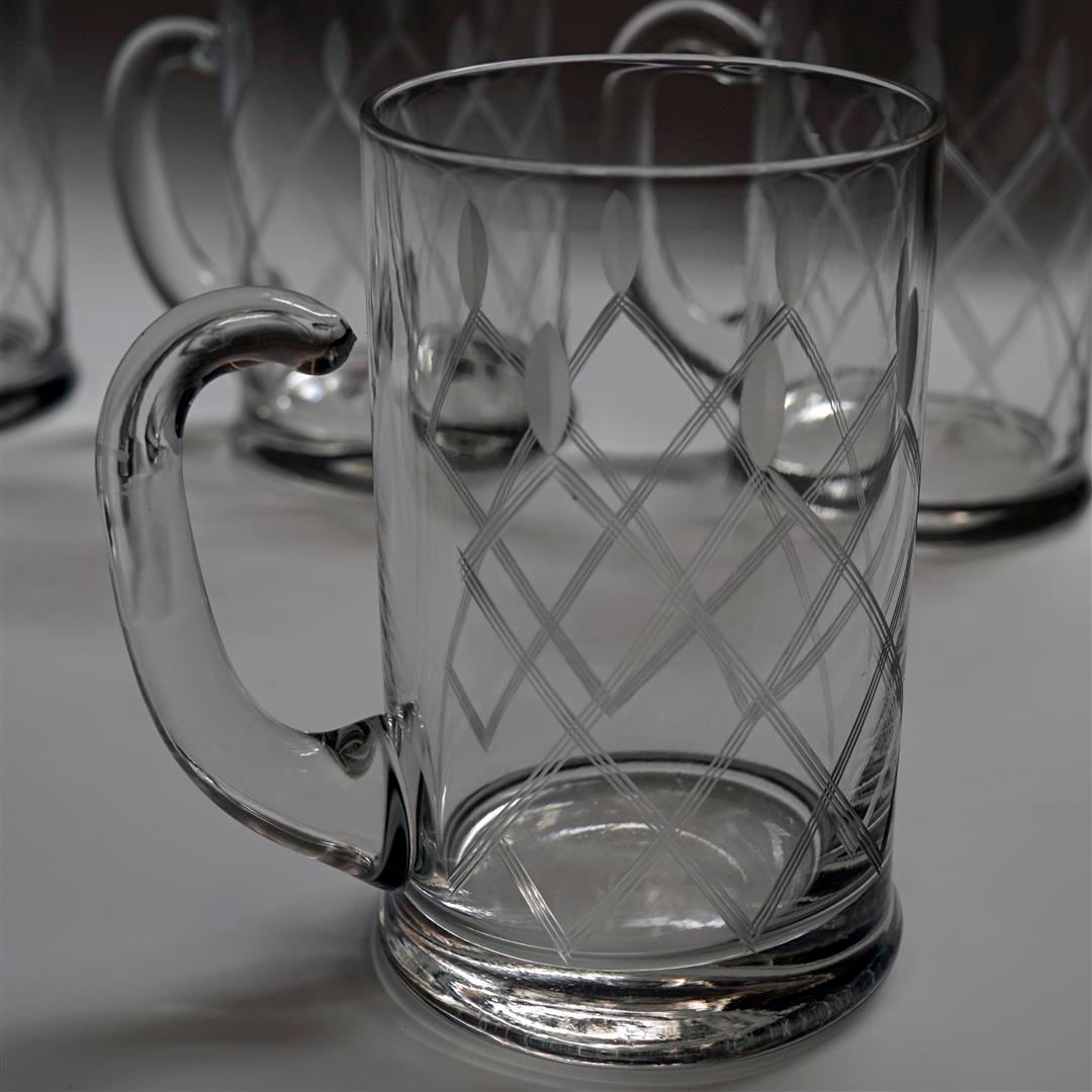 Set of 4 Vintage Crystal Beer Mugs - $100 NOS - photo 3