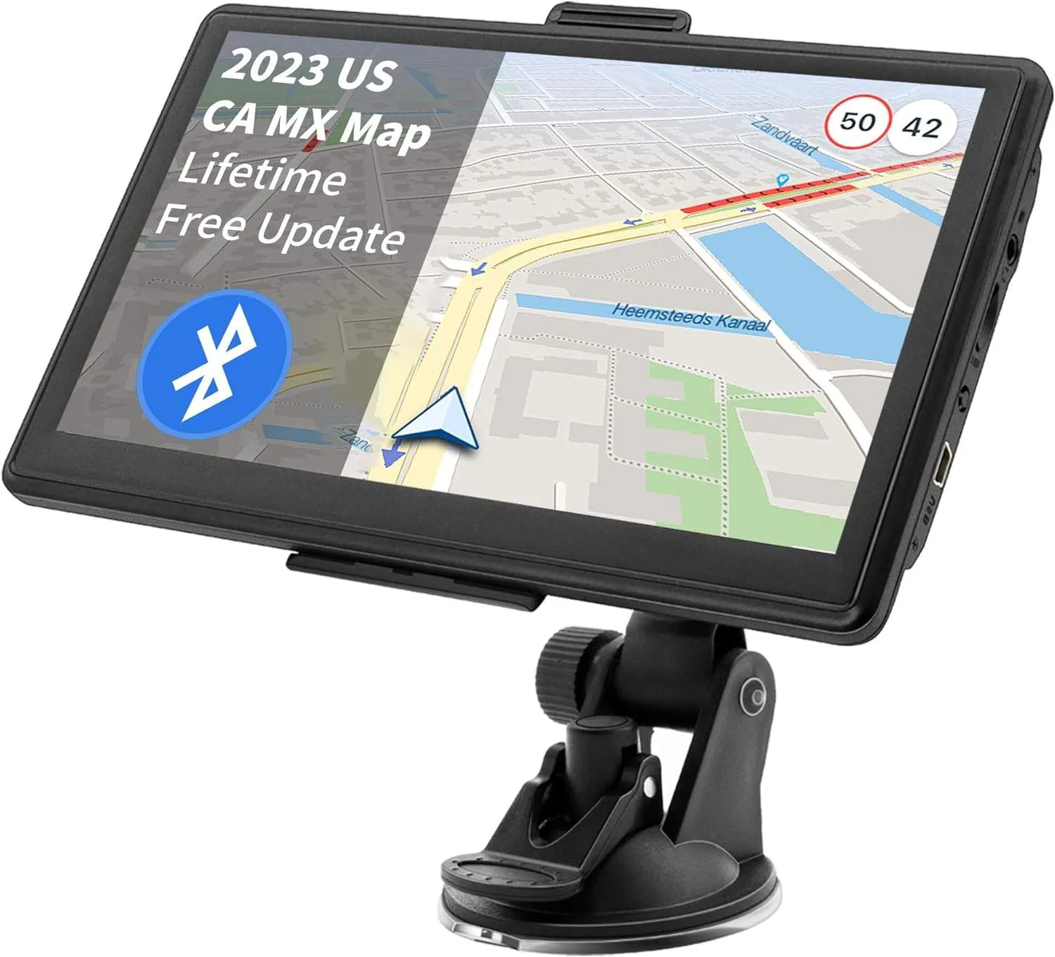 Liontru 2023 Bluetooth 7" Truck GPS Navigator, Lifetime Maps thumbnail