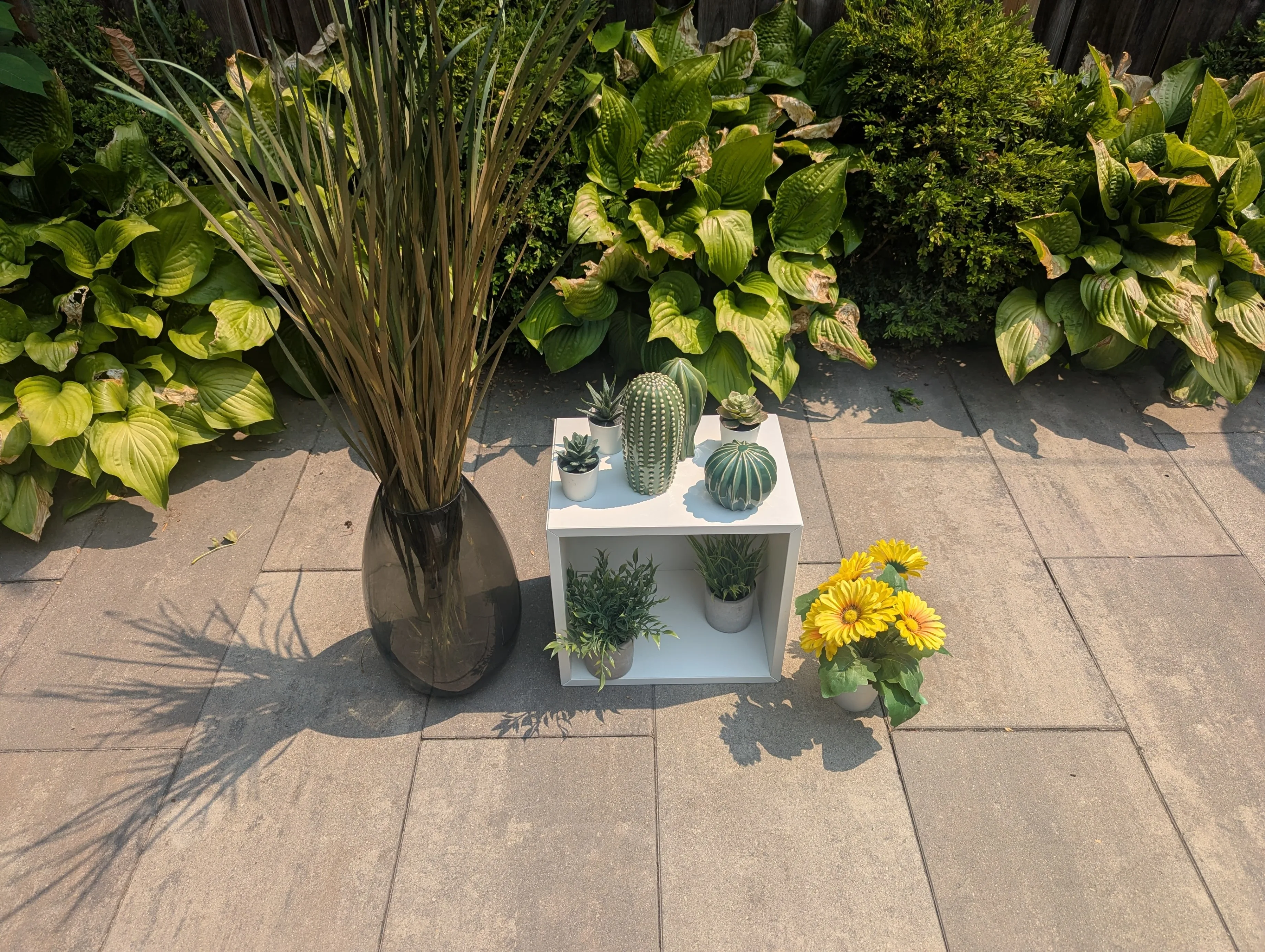 Large Lot of Home Decor Items - Faux Plants + Cube image indicator(3)