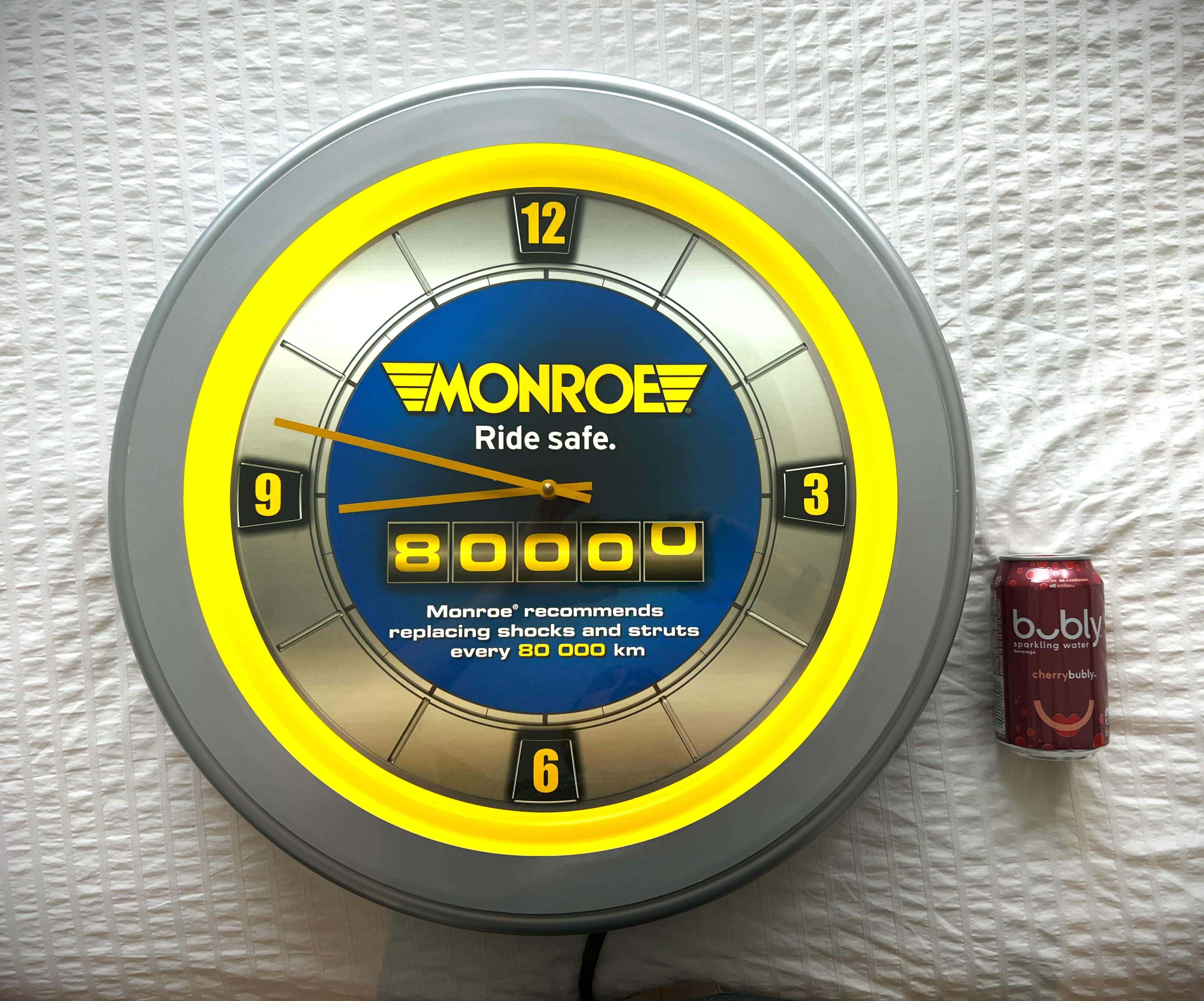 Monroe Shocks Light-Up (Large) 24" Advertising Wall Clock