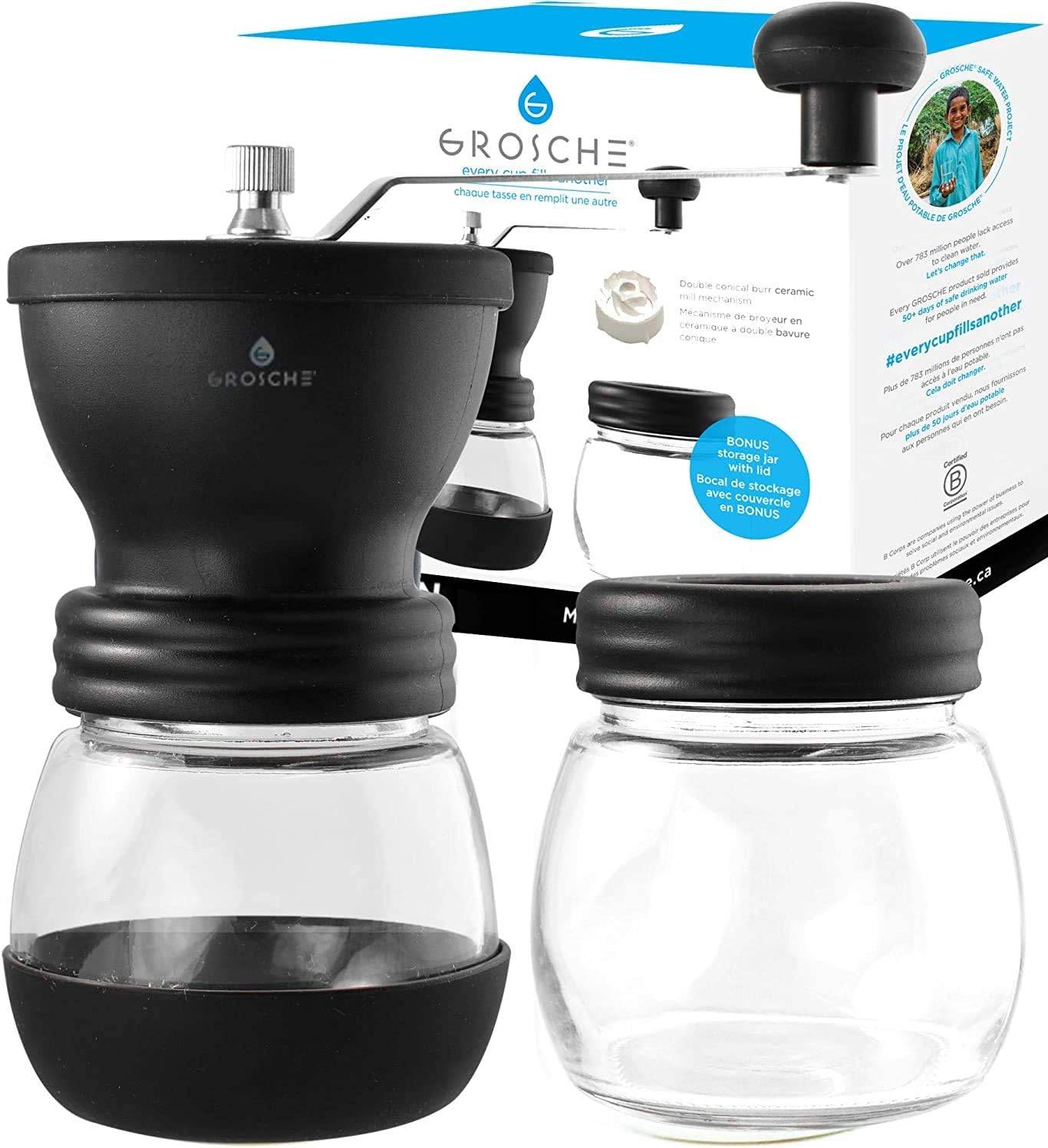 GROSCHE Bremen Manual Burr Coffee Grinder