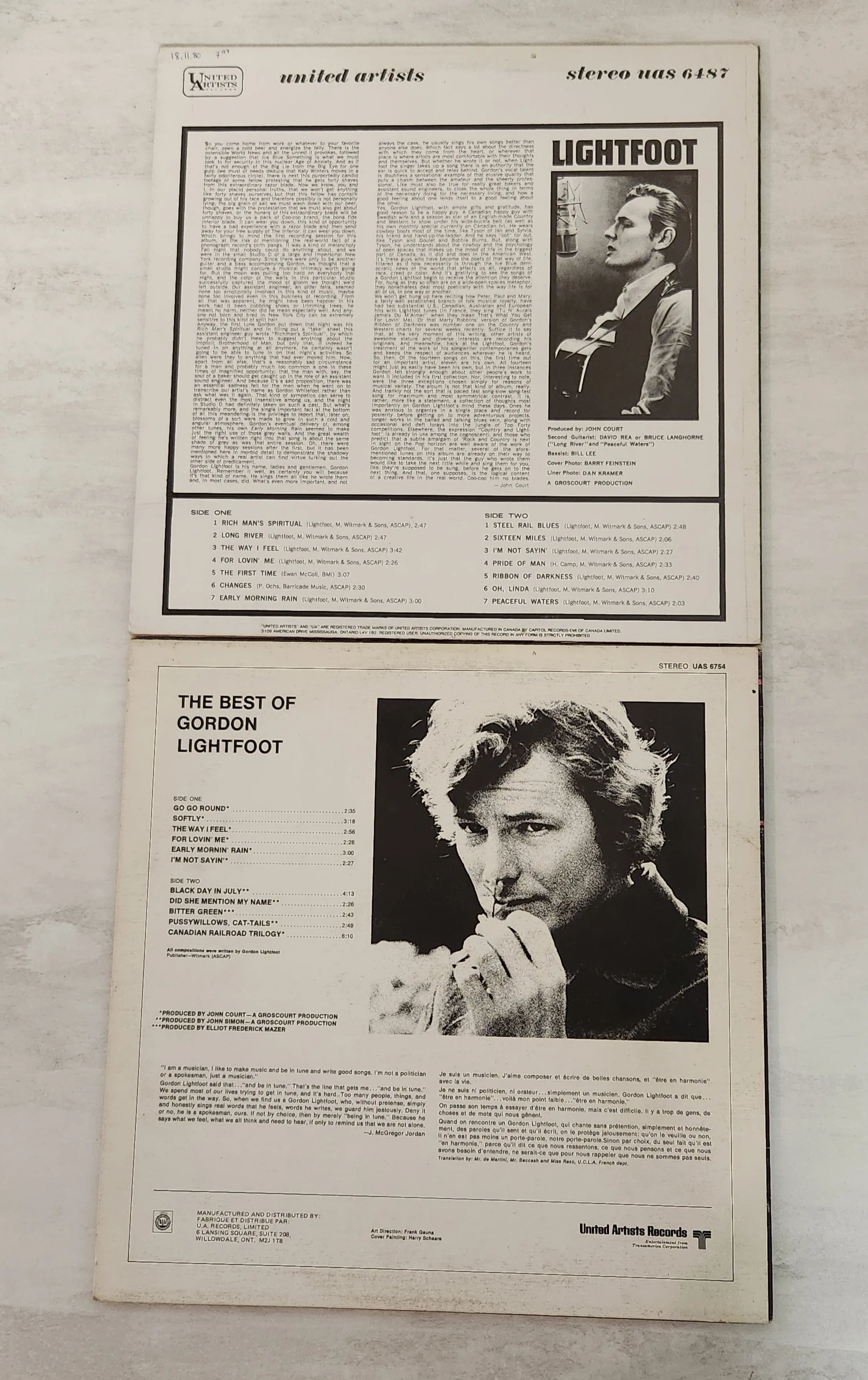 Gordon Lightfoot Records/LP Vinyls image indicator(2)