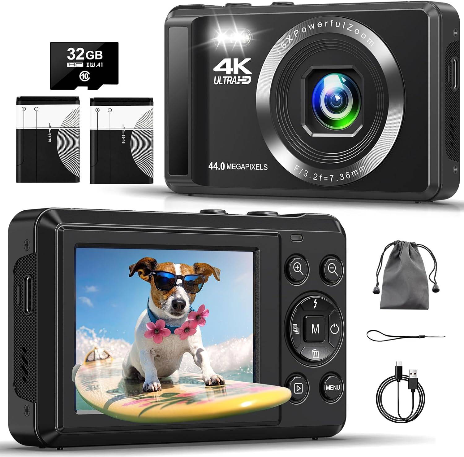 4K 44MP Autofocus Vlogging Camera for Kids & Teens