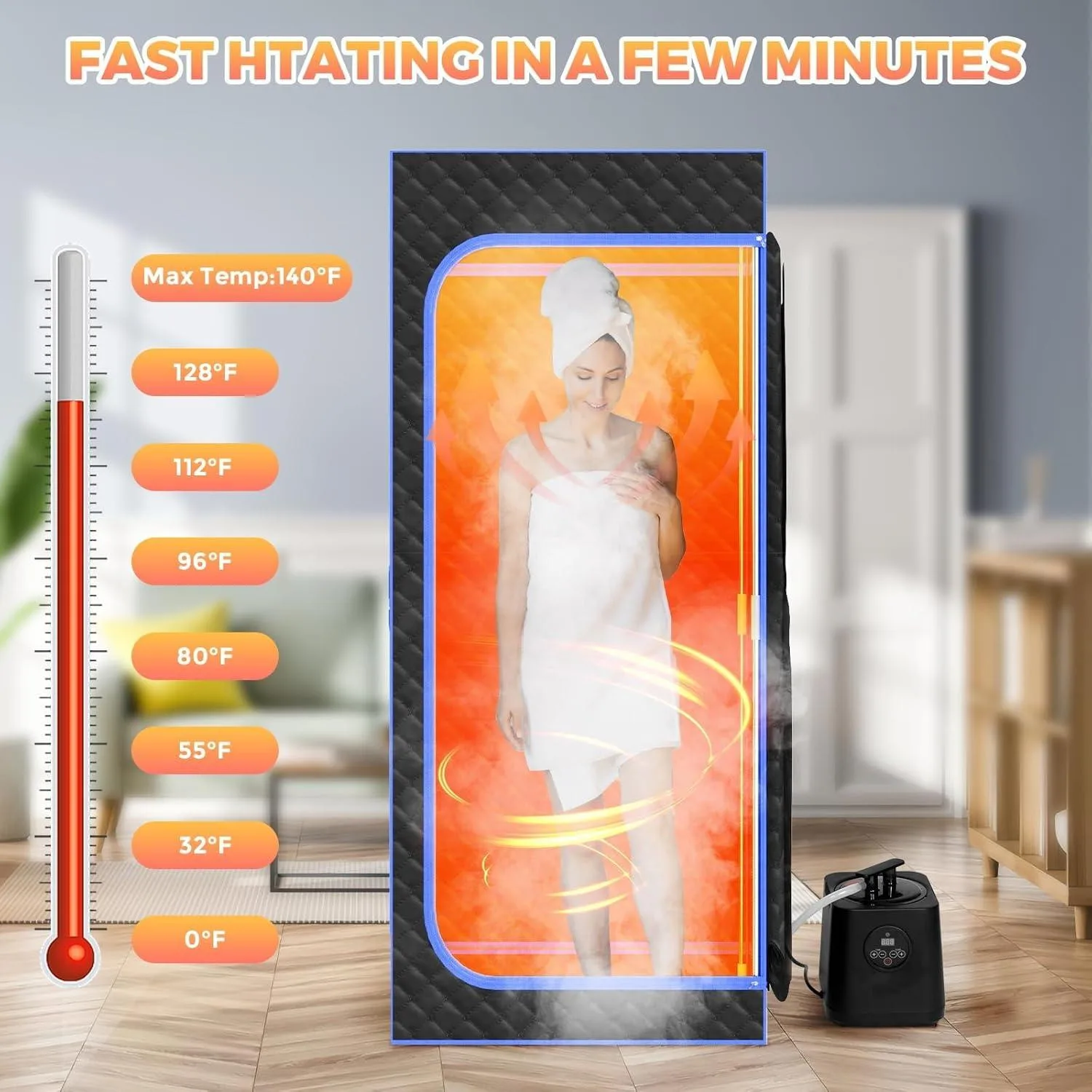 Portable Steam Sauna: Ultimate Home Spa Bliss image indicator(5)