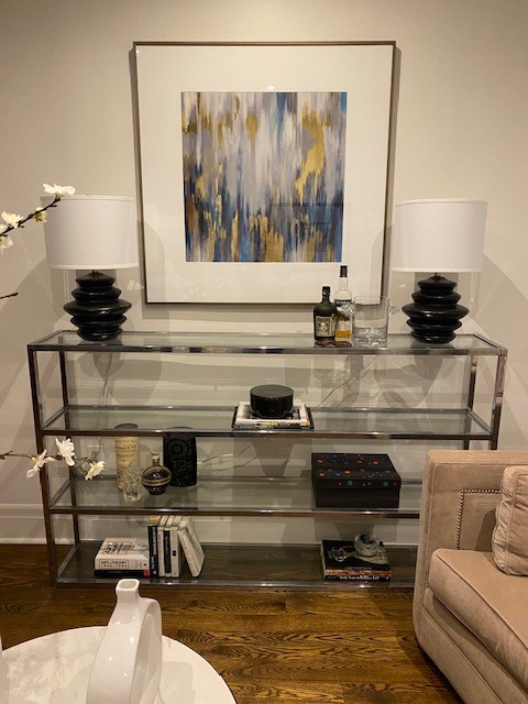 Vintage Chrome & Glass Console Table – 4-Tier – from Zig Zag