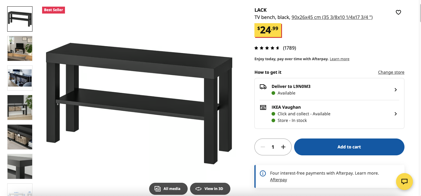 IKEA TV bench, black - photo 5