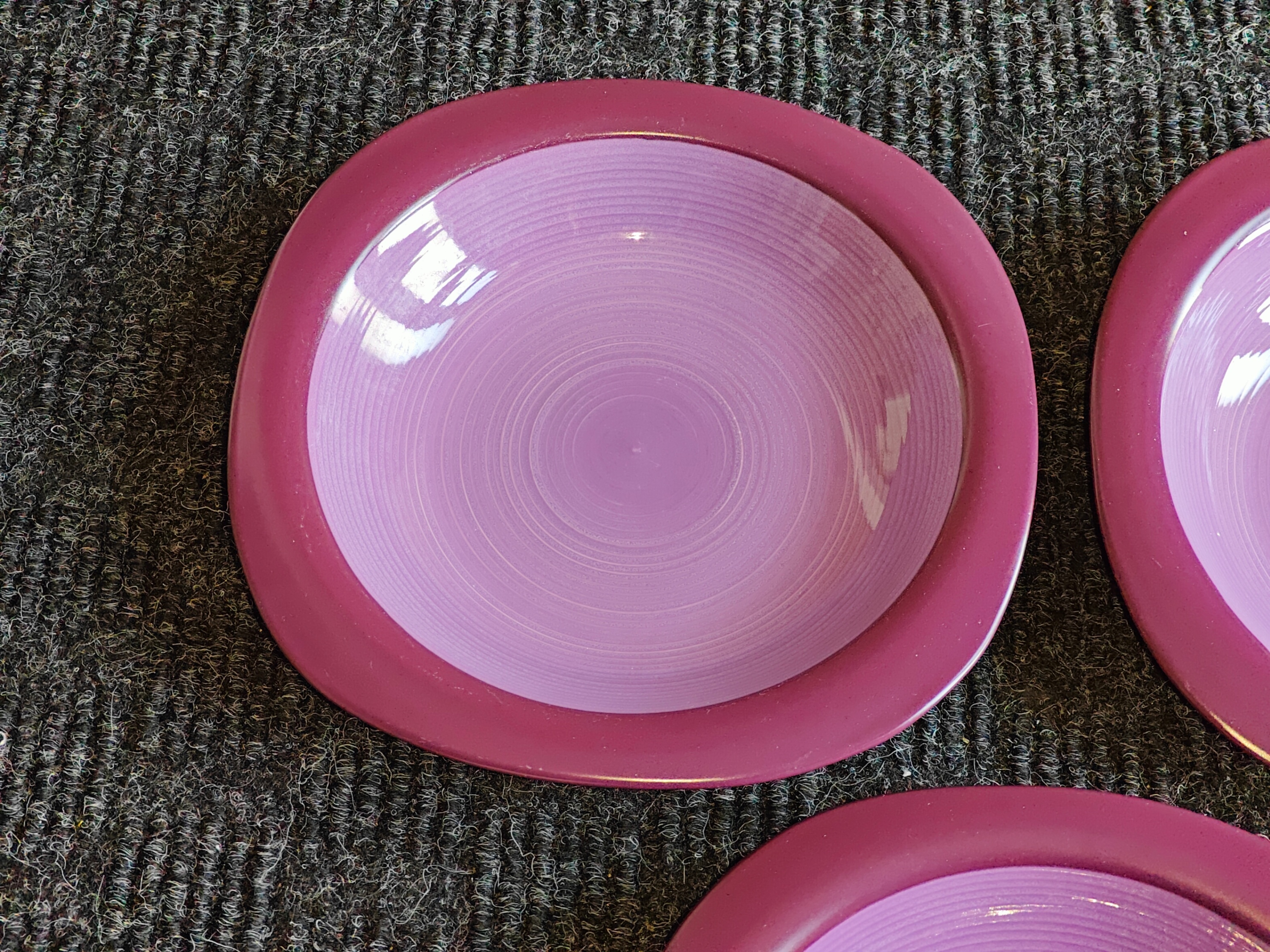Set of 3 Stokes Moonglow Purple Plum Bowls - Dinnerware - photo 2