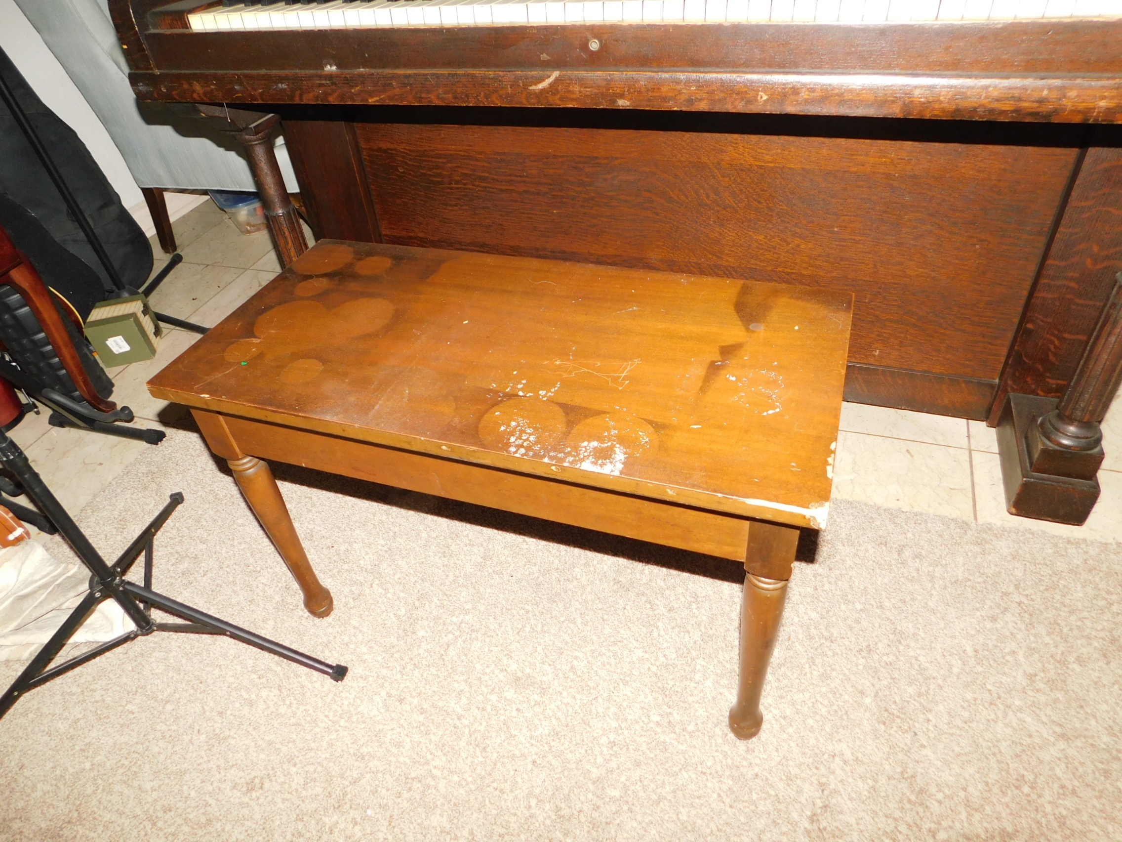 Antique Kimball Upright Piano and Matching Bench - photo 4