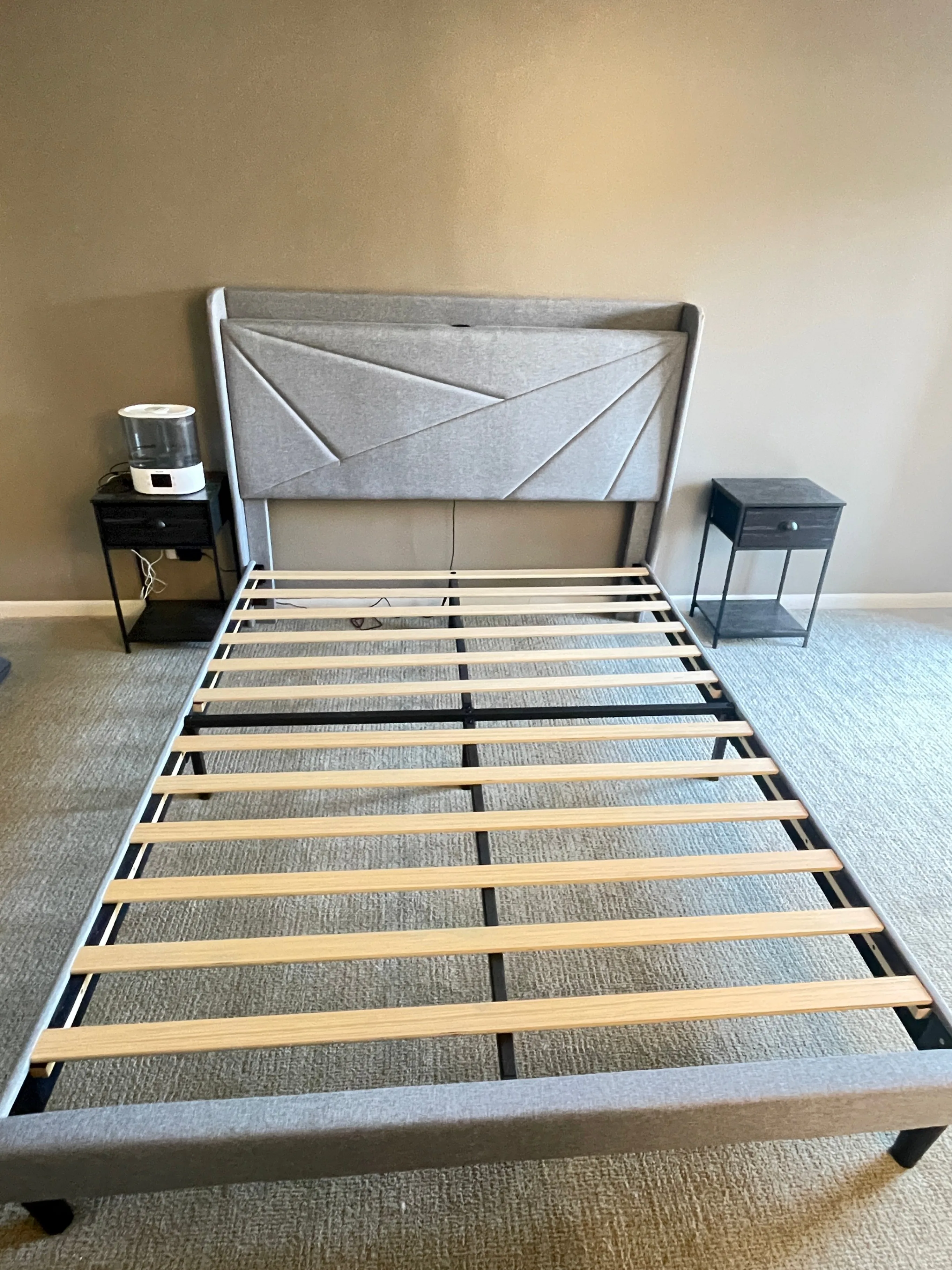 Queen Upholstered Bed Frame w/ USB & Type-C Ports thumbnail