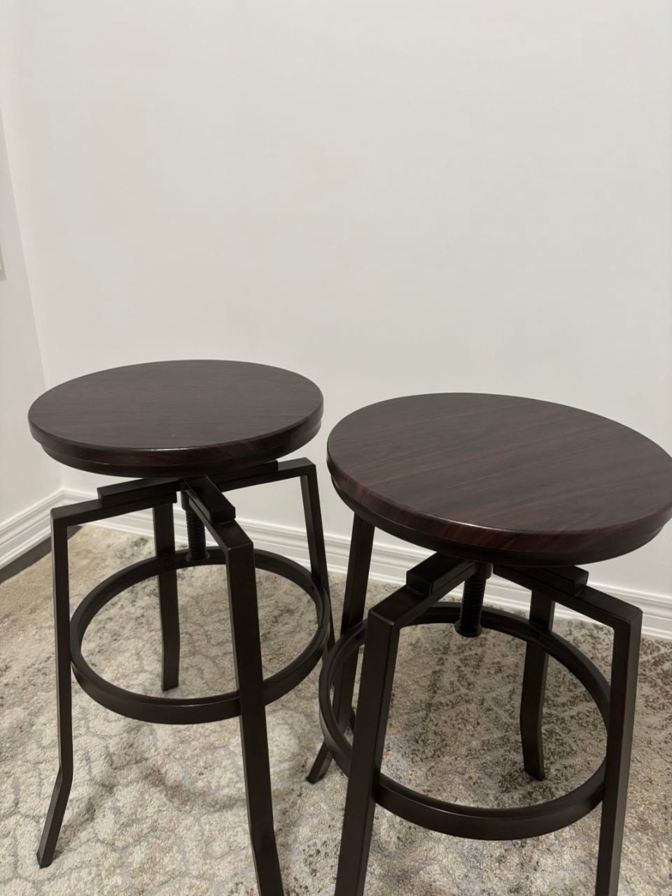 CANVAS Turner Metal Swivel Bar Stool Adjustable Height - photo 3