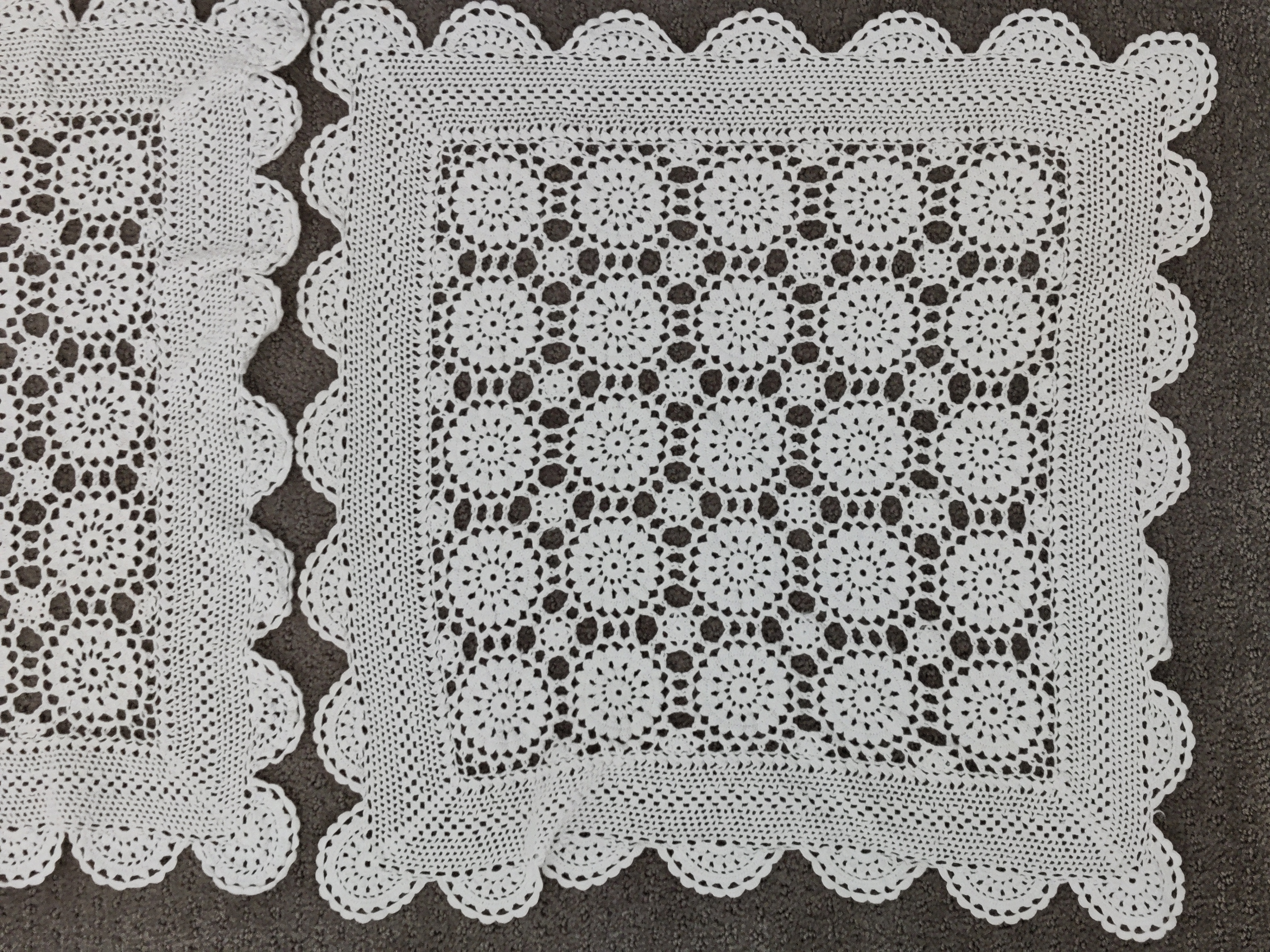 6 Crochet Lace Doilies Centerpiece Table Mats / Doily Placemats - photo 5