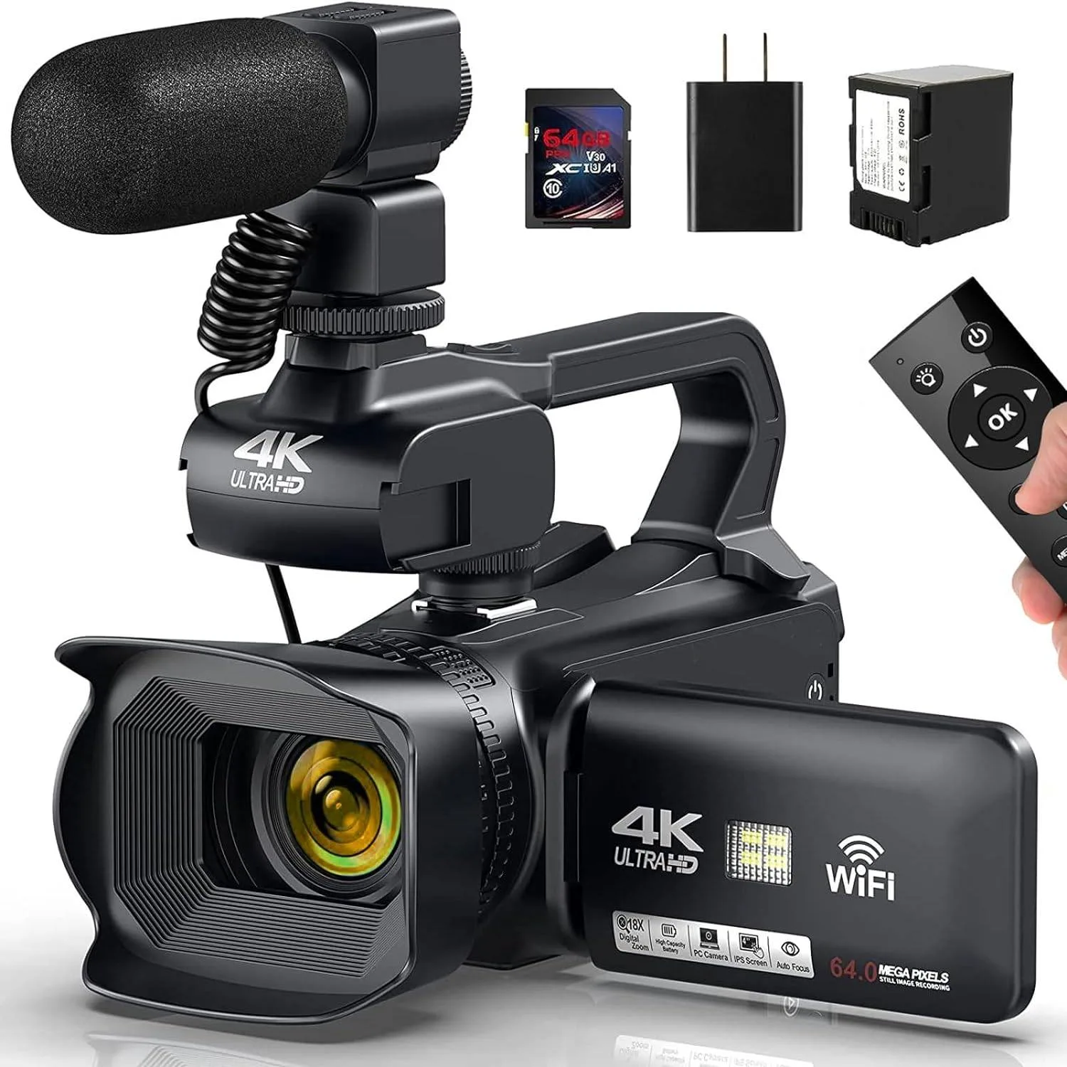 KLEENTAR SPRANDOM 4K 64MP Camcorder: Vlog in Stunning Clarity thumbnail