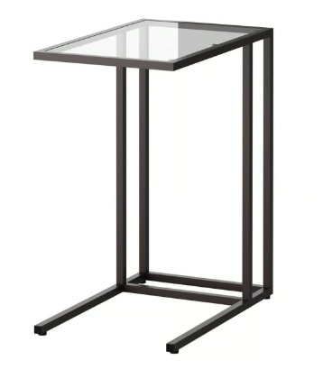 IKEA Laptop stand, black-brown/glass