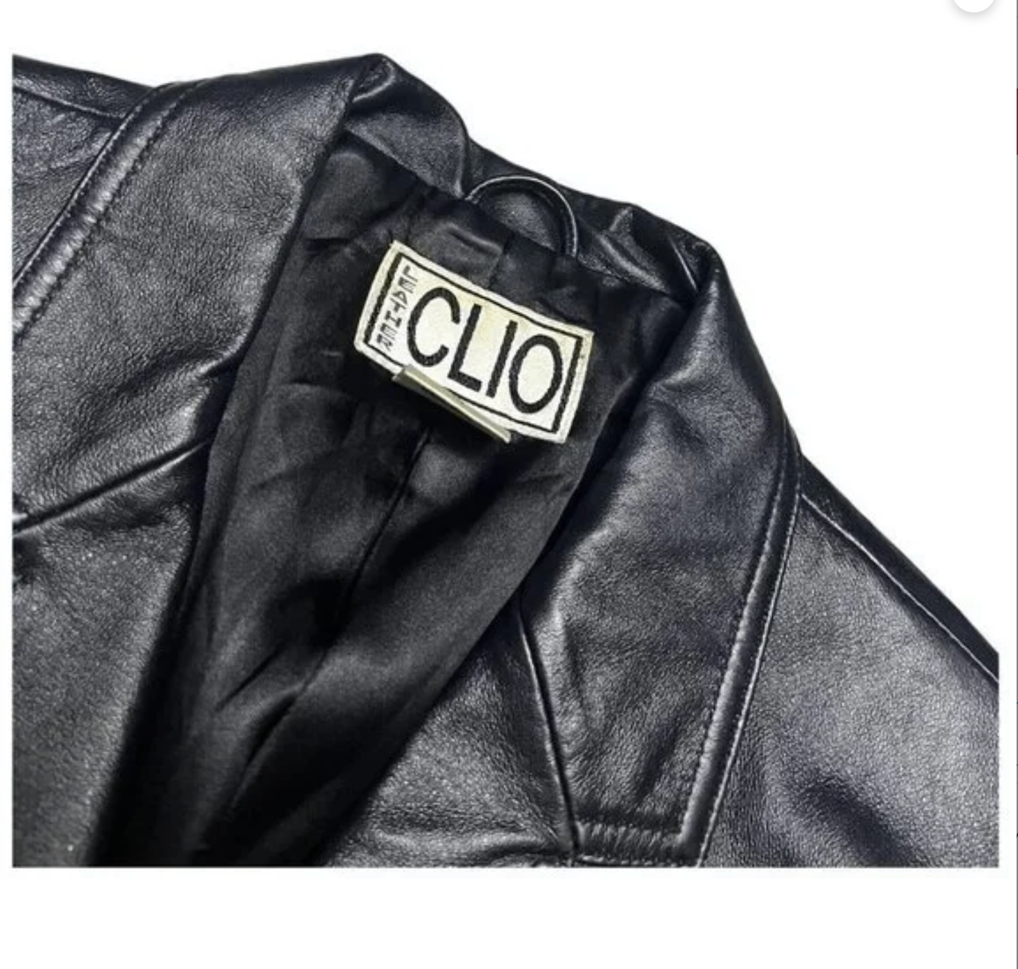 Vintage Y2K CLIO GENUINE LEATHER Luxury Designer Jacket - 10 - photo 3