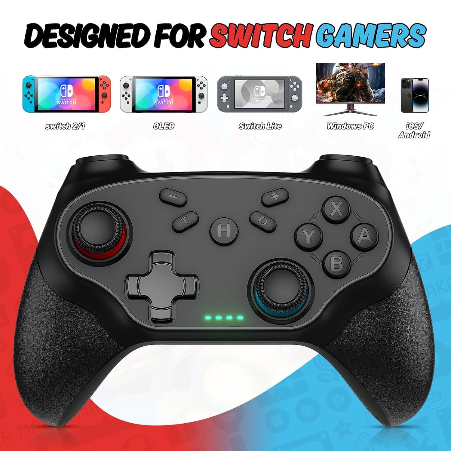 Wireless Switch Controller for Switch 2/Lite/OLED/PC/Android/iOS - photo 2