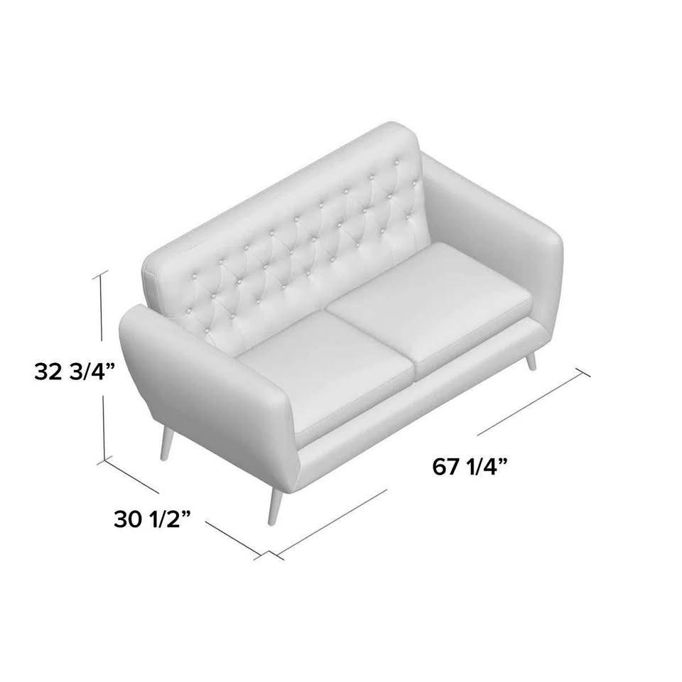 Structube HALEY Tufted Couch/Loveseat 3-seater - photo 4