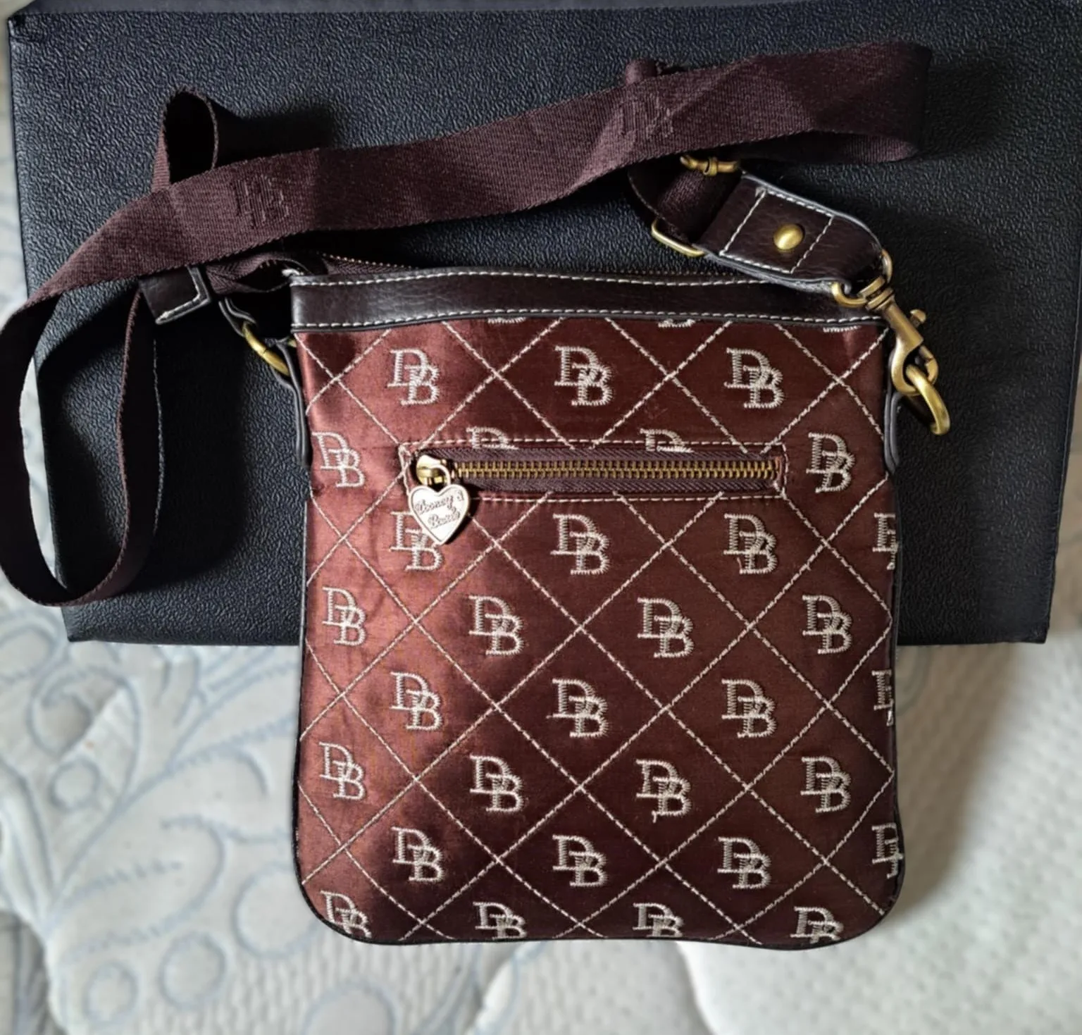 Dooney & Bourke Monogram Canvas & Leather Trim Crossbody Bag image indicator(2)