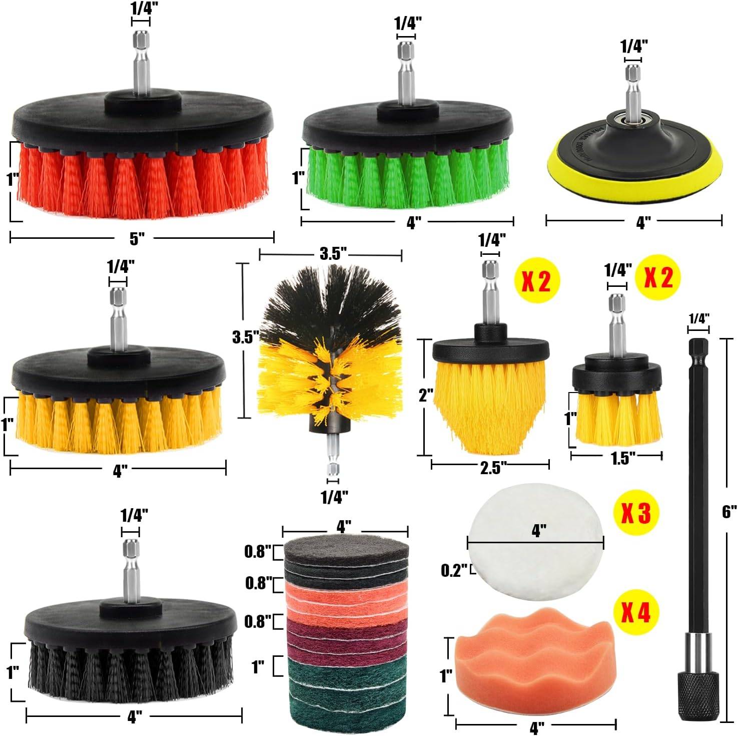 30Pcs Drill Brush Kit: Power Scrub for Bath, Tile & More! - photo 2