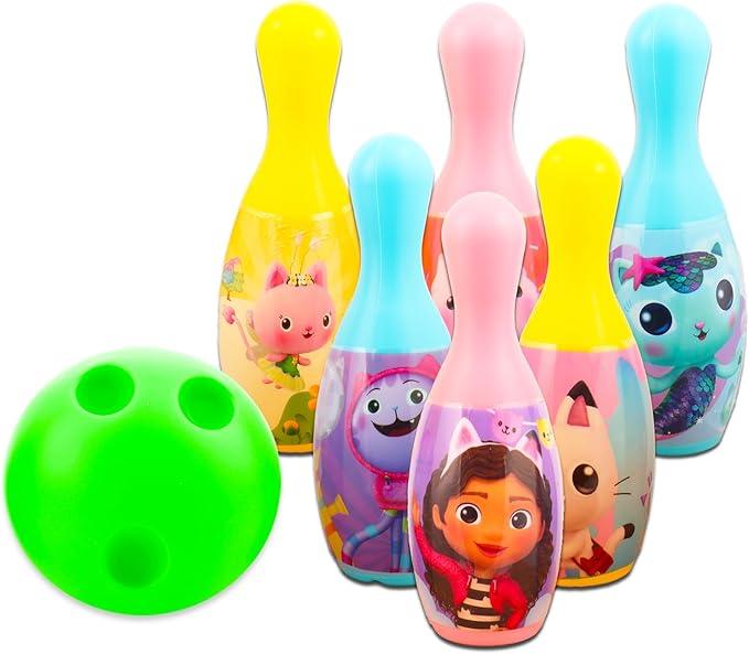 Gabby's Dollhouse Bowling Set, 6 Pins and 1 Ball, Ages 2+ - photo 2