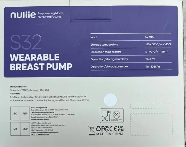 Nuliie wearable Breast Pump S32, Electric 2 Modes 9 Levels image indicator(8)