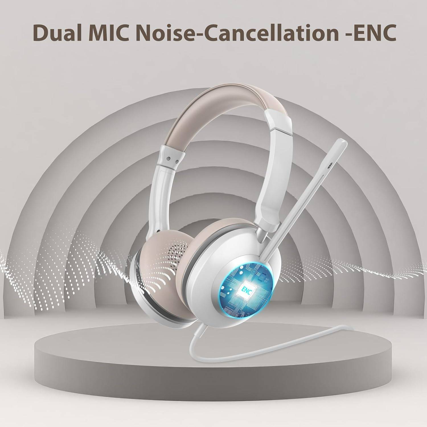 USB Headset with Noise-Cancelling Mic & USB-C for PC/Teams - photo 2
