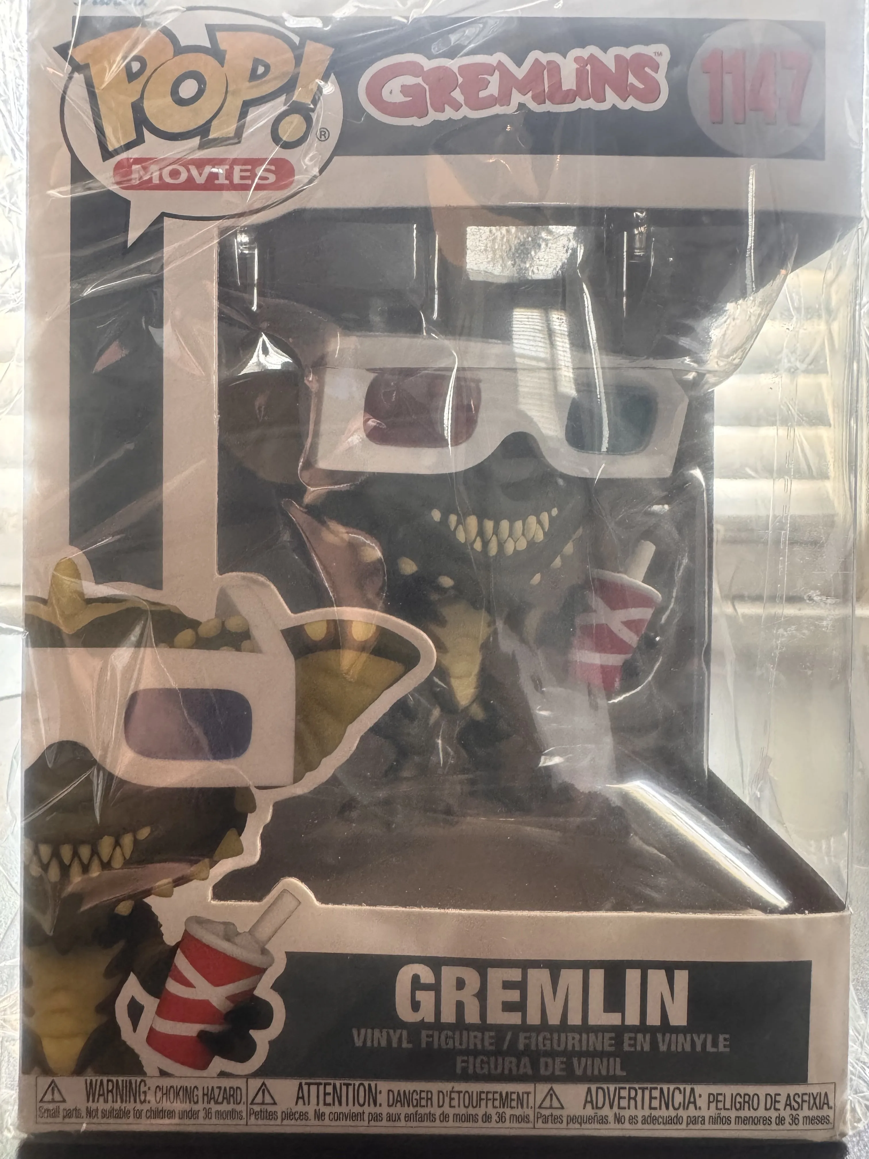 Funko POP! Movies: Gremlins – Gremlin with 3D Glasses #1147 thumbnail