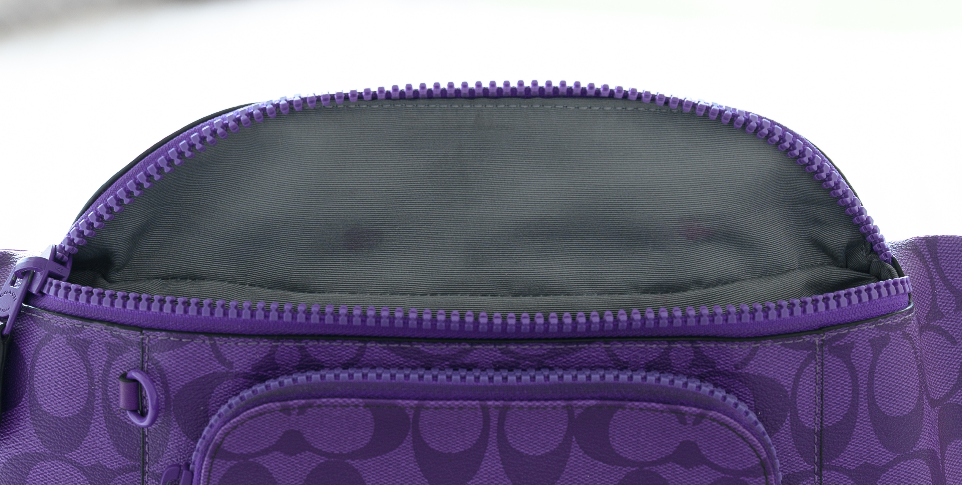 Coach Purple Track Belt Bag in Signature Canvas - photo 3