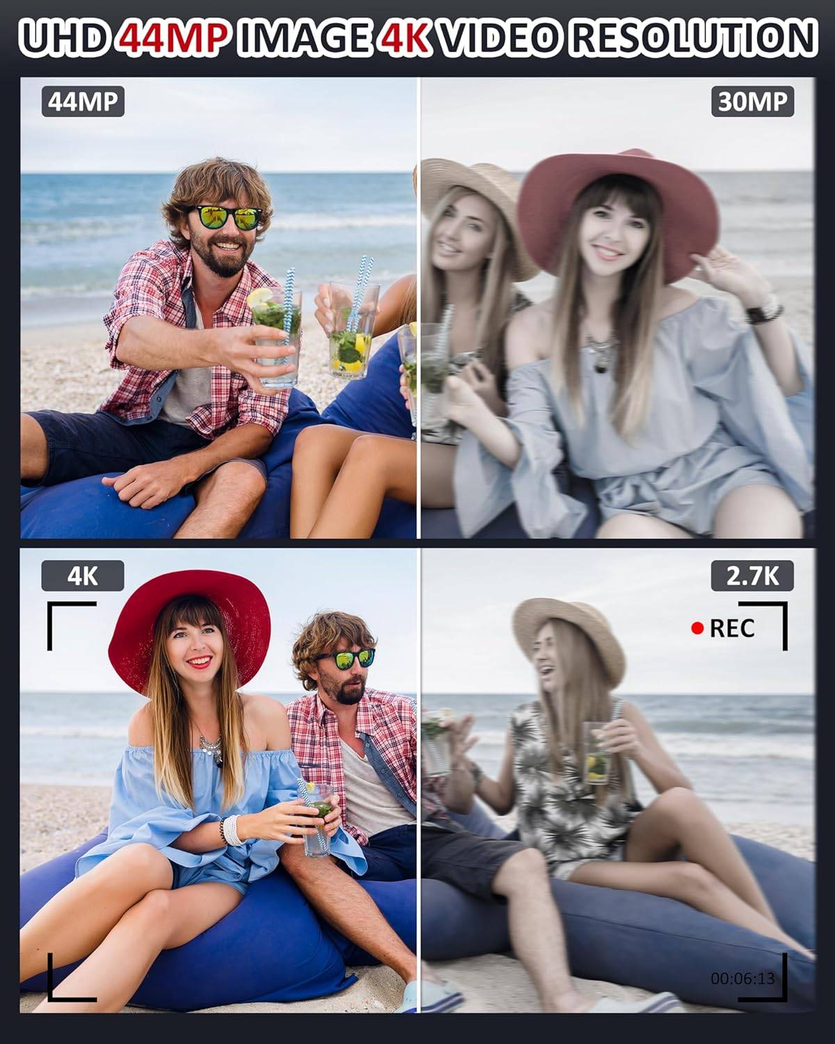 4K 44MP Autofocus Vlogging Camera for Kids & Teens - photo 2