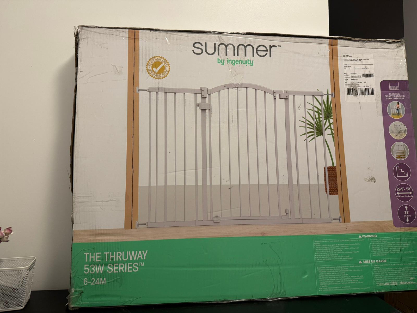 INFANT EXT TALL & WIDE GATE, 29.5"-53" - photo 2