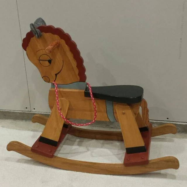 Vintage Wooden Rocking Horse – Classic Ride-On Toy for Kids thumbnail