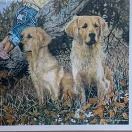 "Faithful Friends" by Kathy Hagerman Puppy Framed Print. image indicator(2)