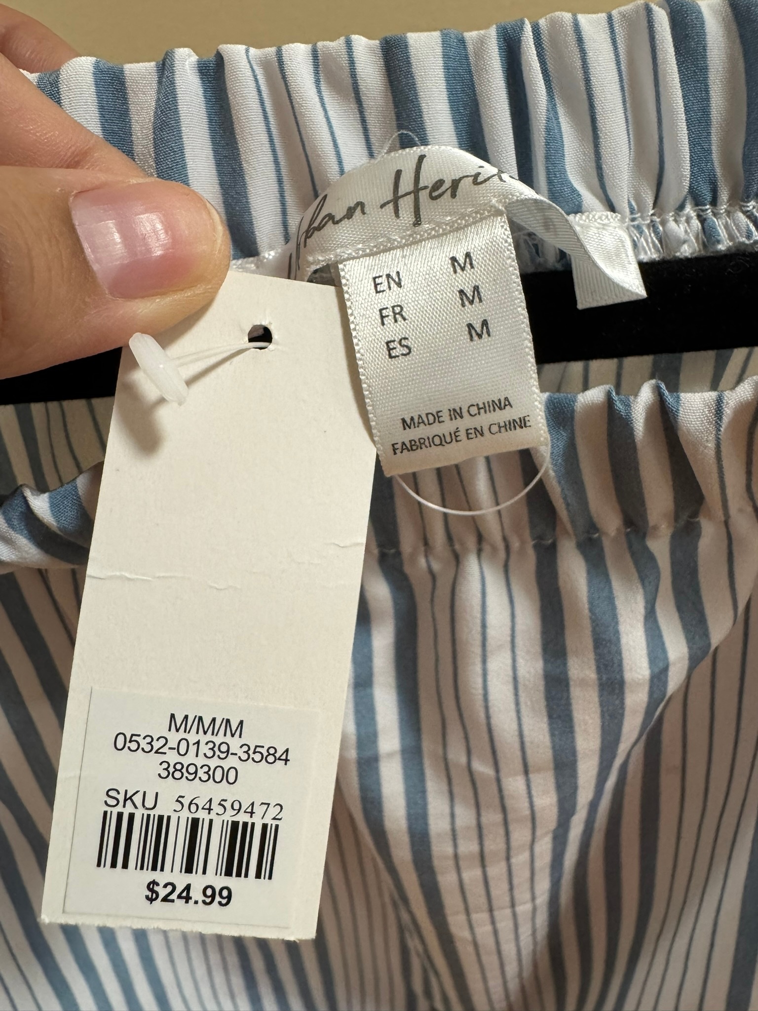 Blue & White Off-Shoulder Dress - Size M - photo 5