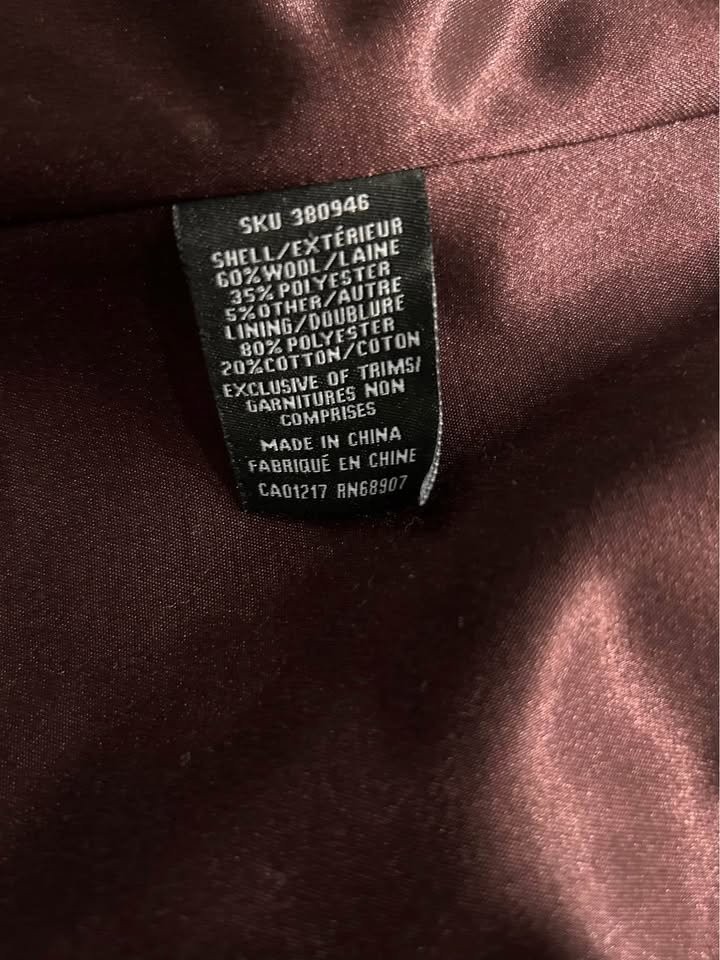 Le Château Men’s Grey Wool Blend Coat – Size S (Tailored Fit) - photo 4