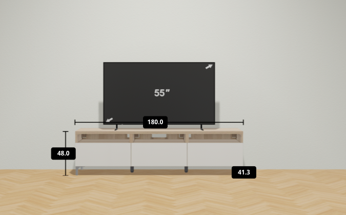 IKEA TV Bench with 3 drawers