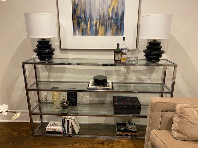 Vintage Chrome & Glass Console Table – 4-Tier – from Zig Zag - photo 3