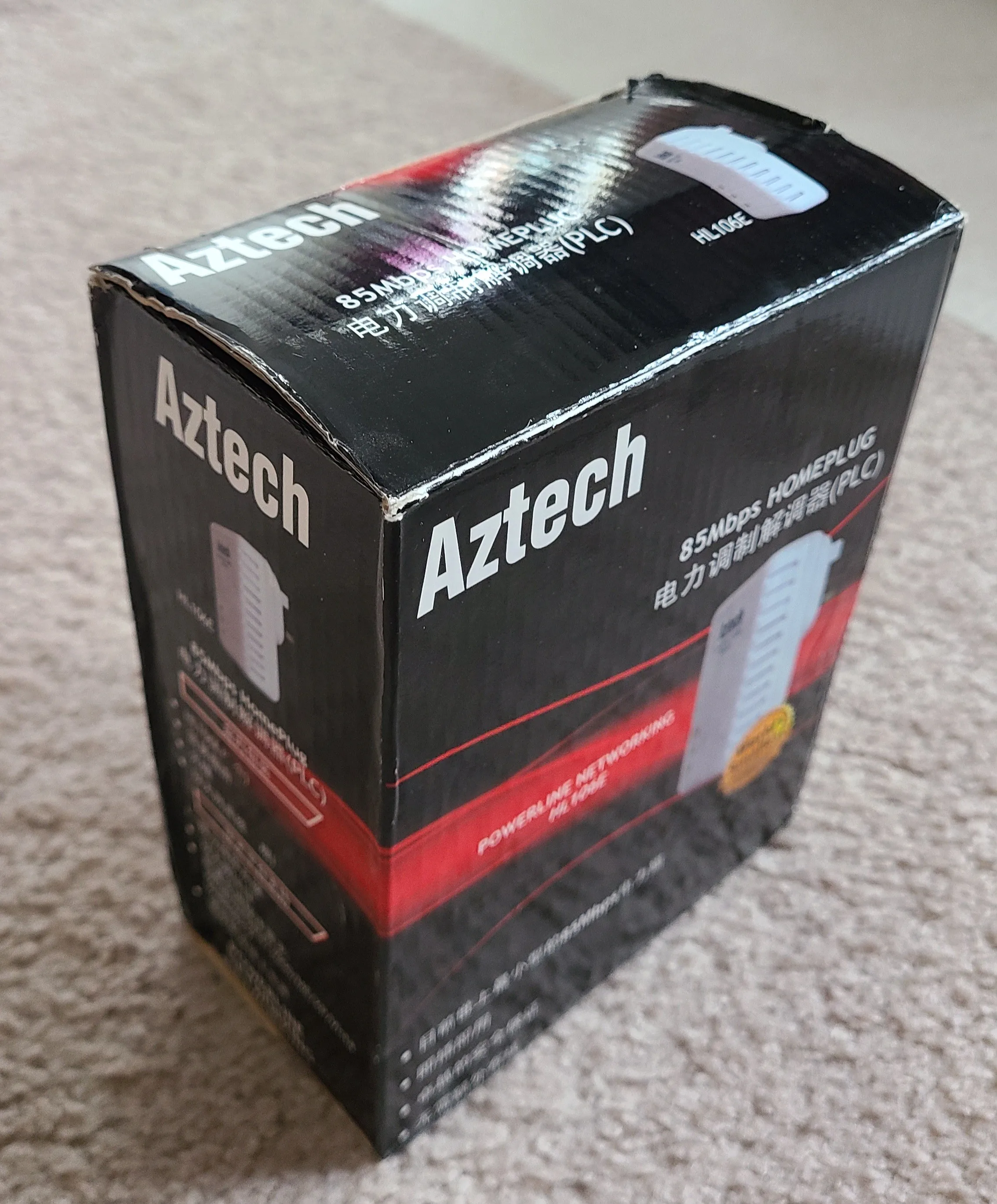 Aztech Powerline Networking 85Mbps HomePlug, unused (1 pair) image indicator(6)