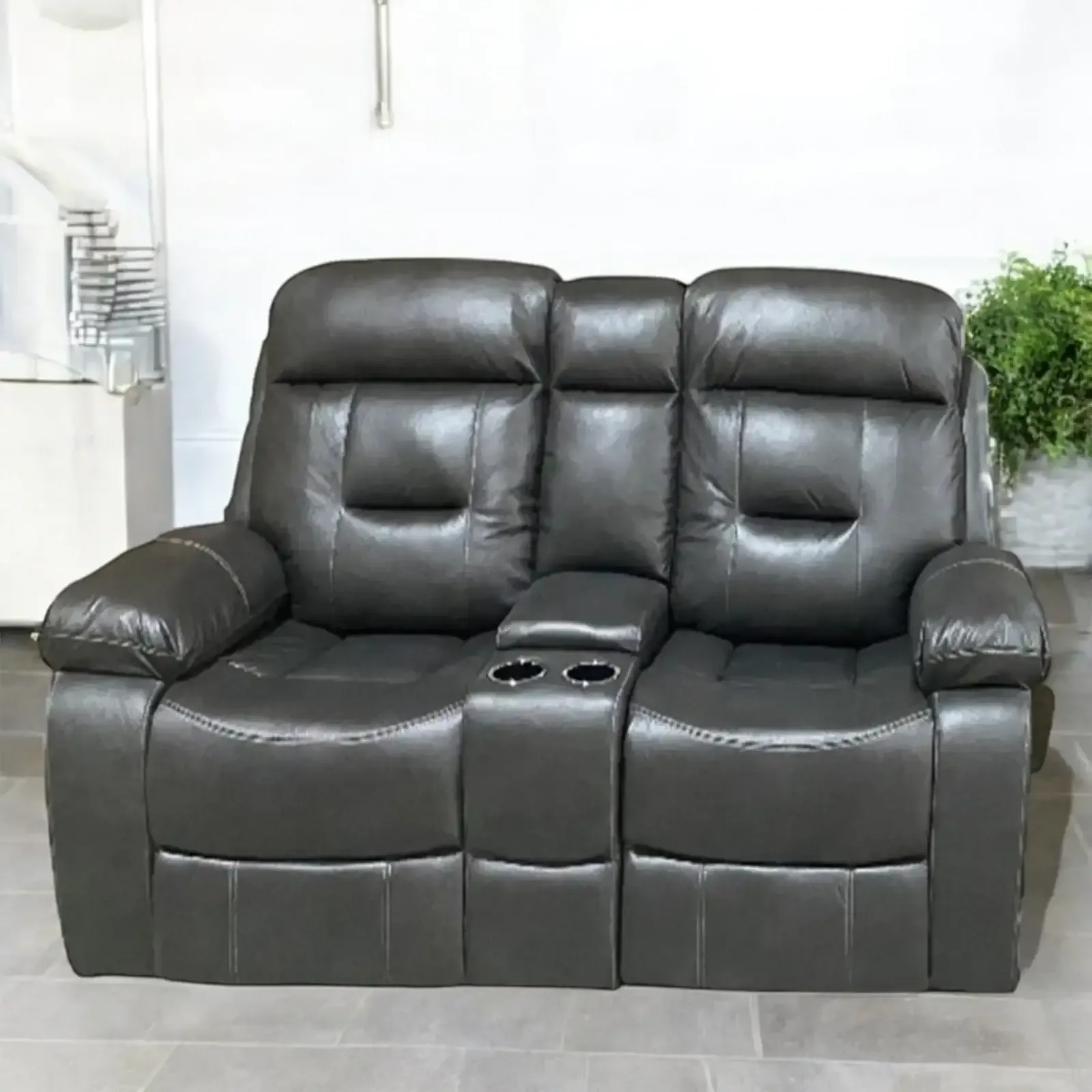 Brand New 3 Piece Air Leather Upholstery - Manual Recliner Set thumbnail