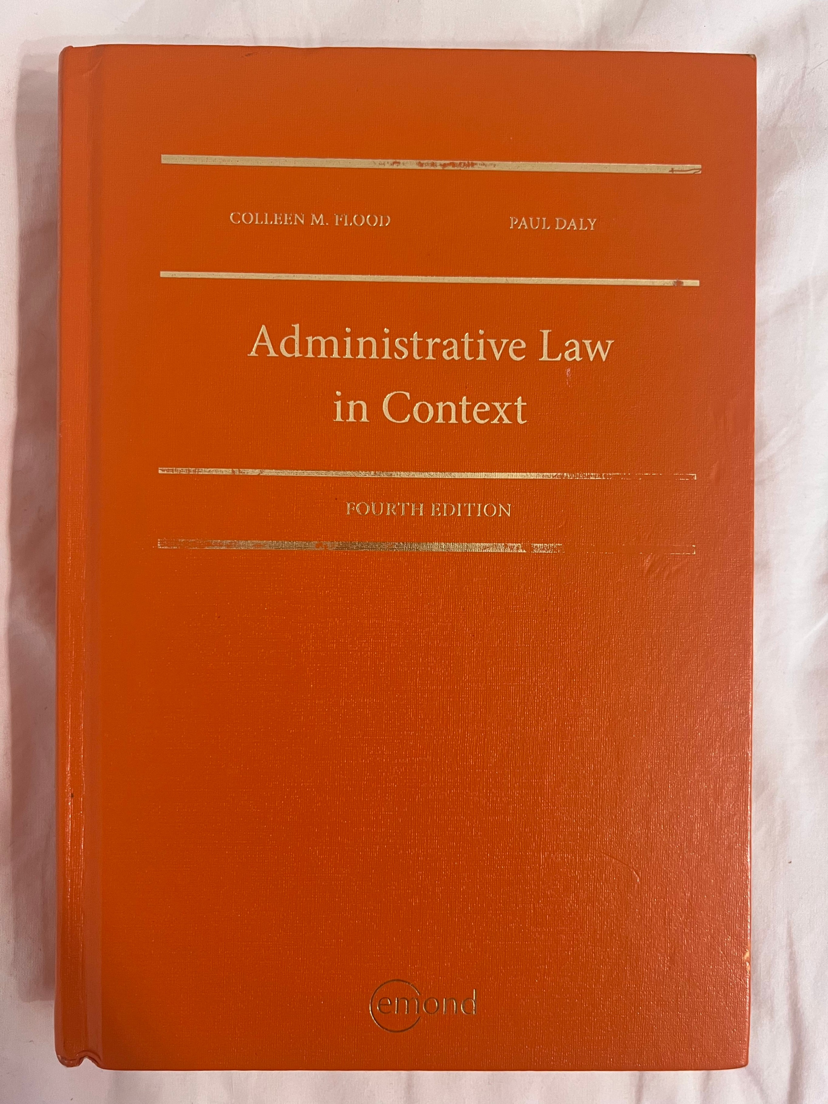 Administrative law in context, 4th edition.