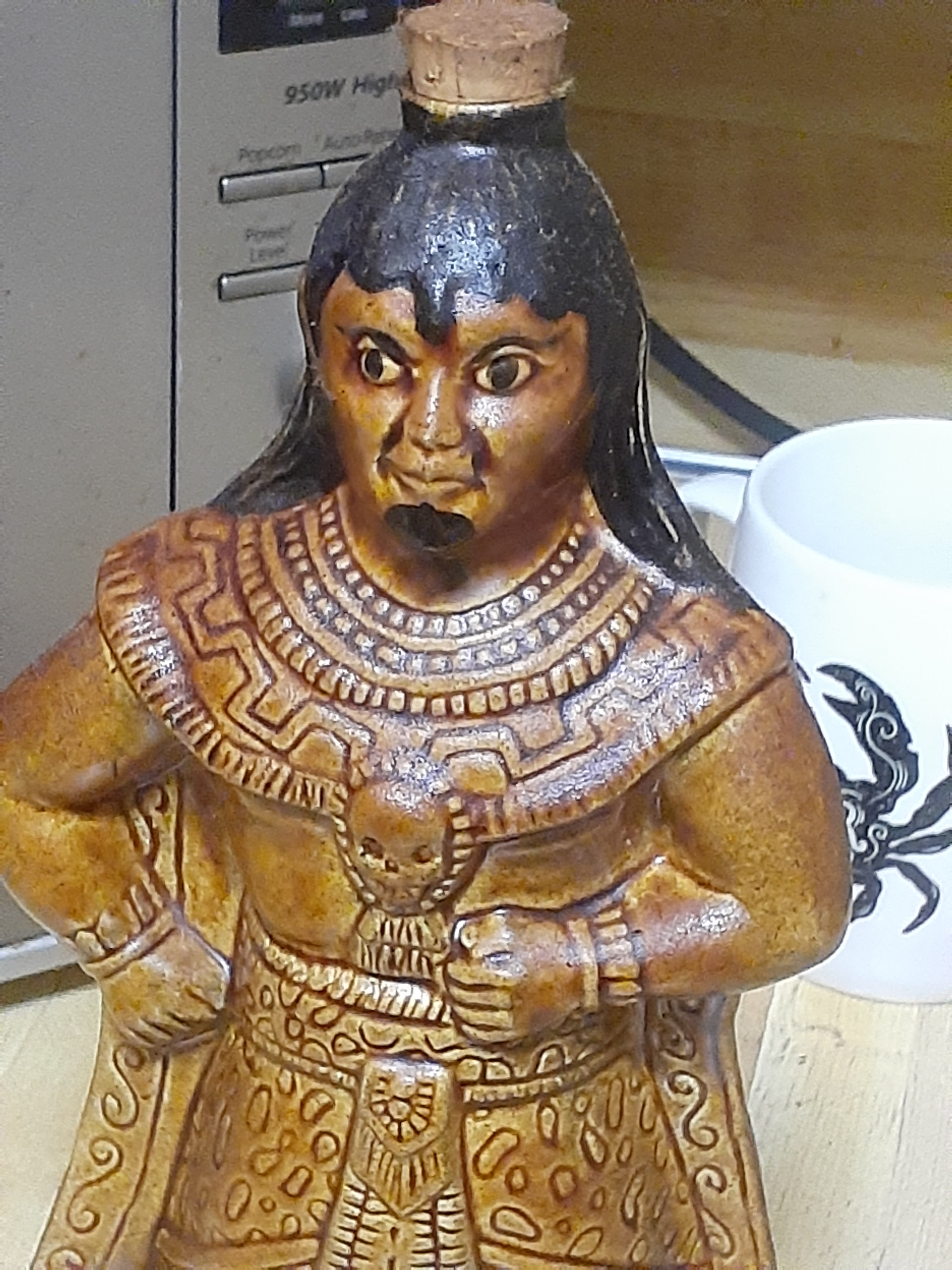 Aztec Warrior Statue Wooden Bottle (DOWNSIZING SALE) - photo 2
