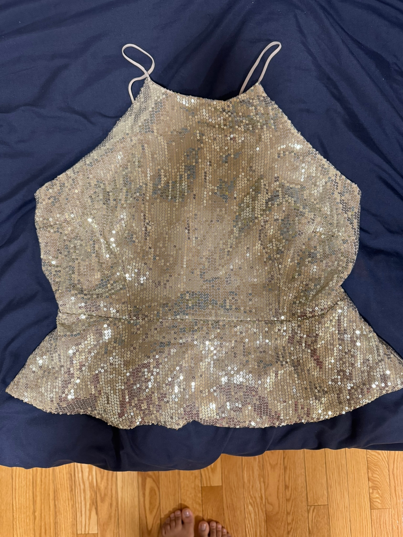Dynamite Gold Sequin Halter Top - Size Medium - New With Tags - photo 2