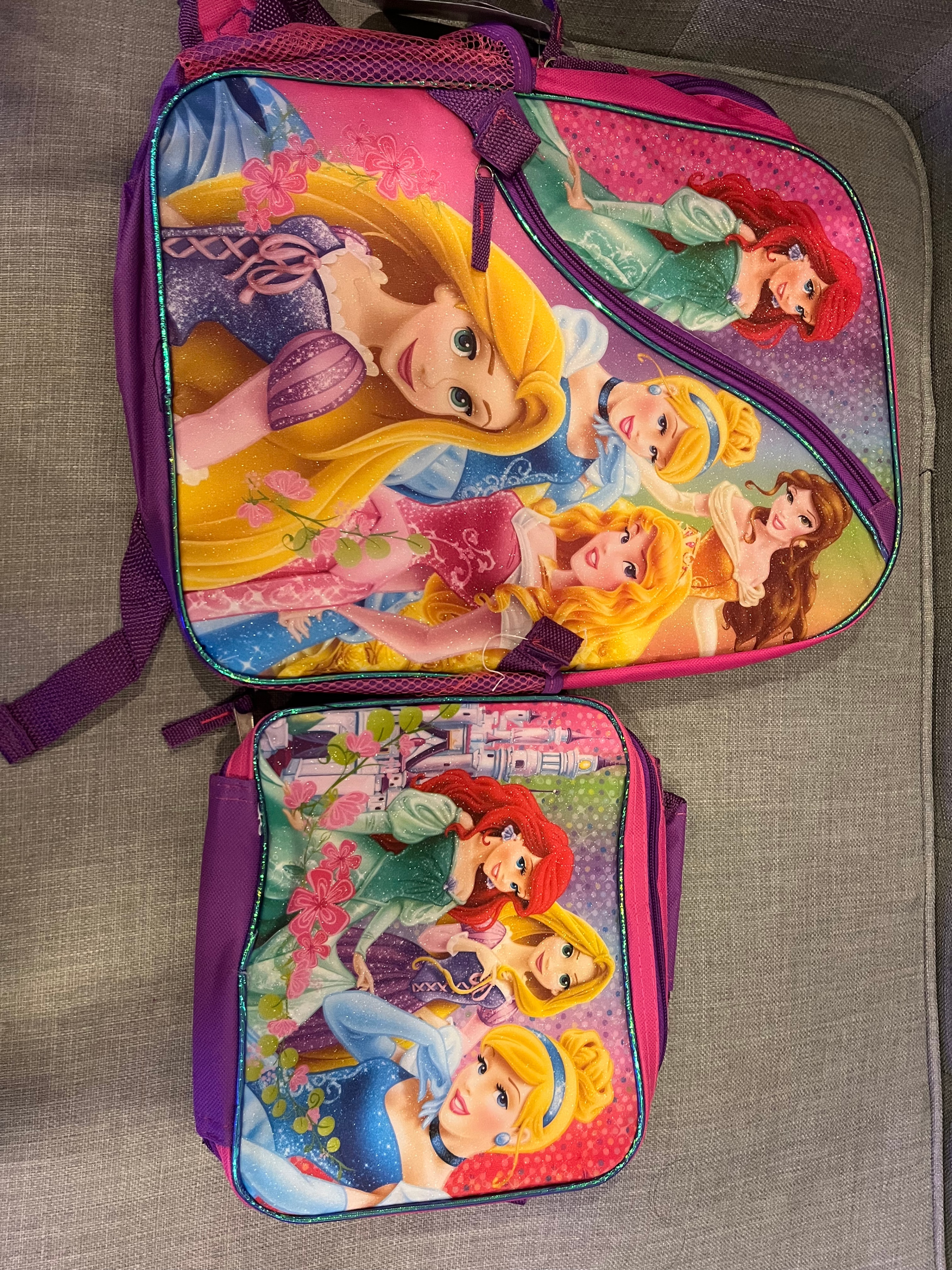 Disney Princess Girl's School Backpack Lunch Bag, Pencil Case - photo 2