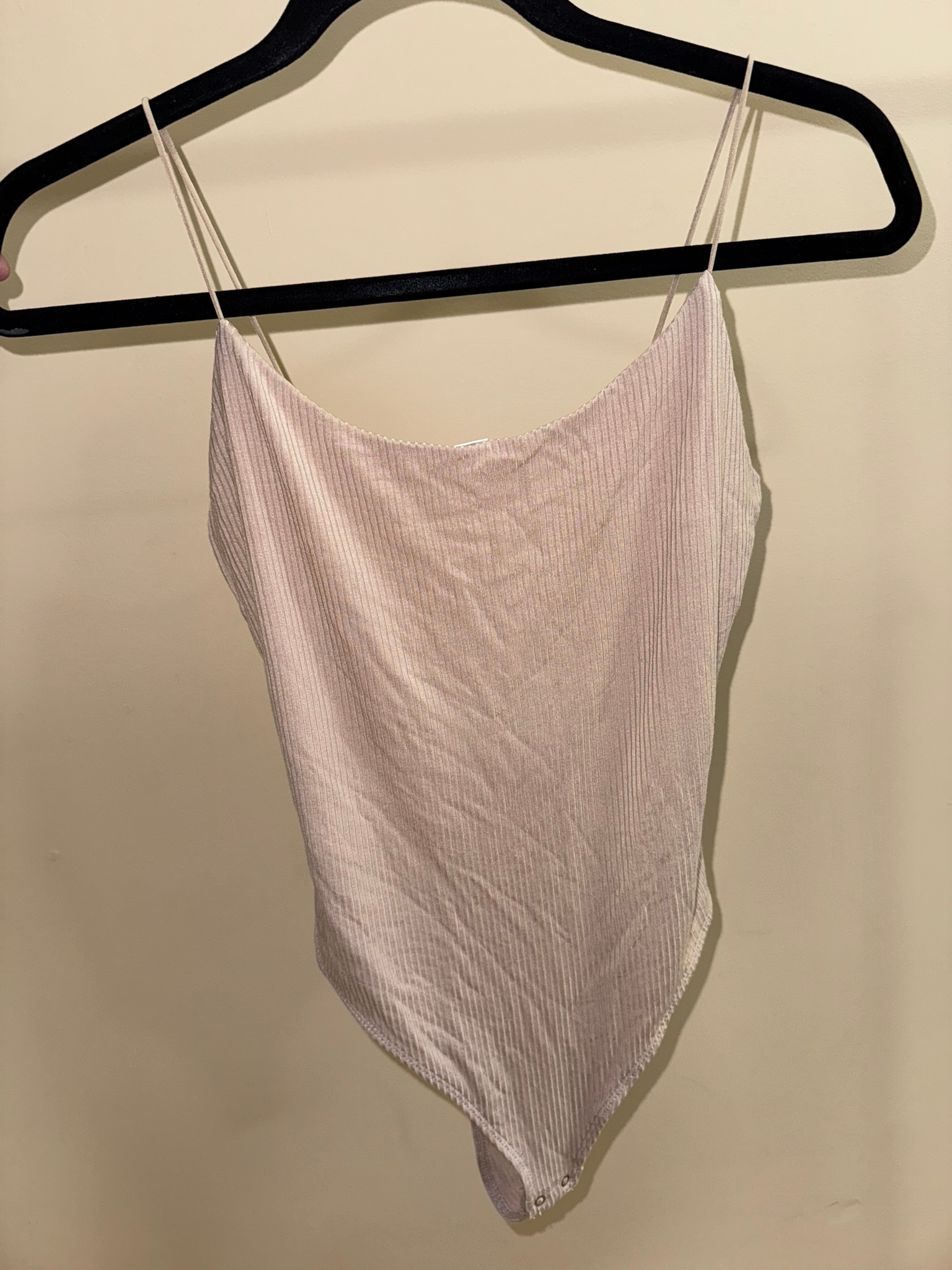 Garage Ribbed Bodysuit in Beige/Tan - Size Medium - photo 5