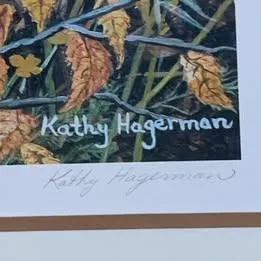 Kathy Hagerman  Puppies Print in wooded frame. Dog Collection. image indicator(3)