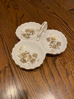 Vintage 3 section candy dish