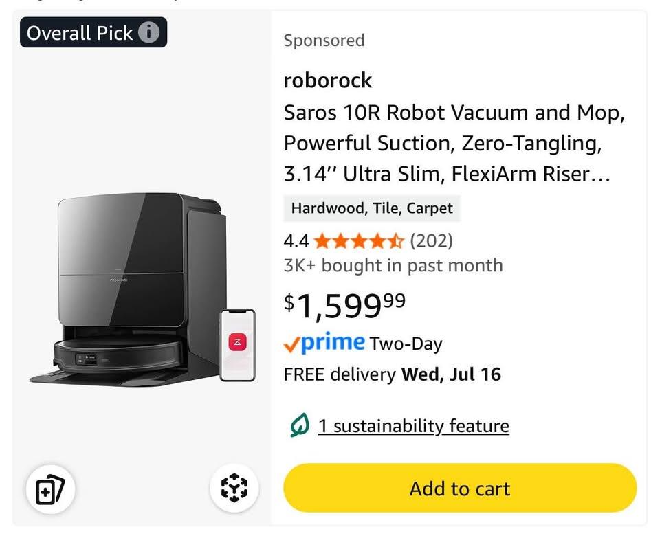 Roborock Saros 10R Robot Vacuum. New! - photo 2